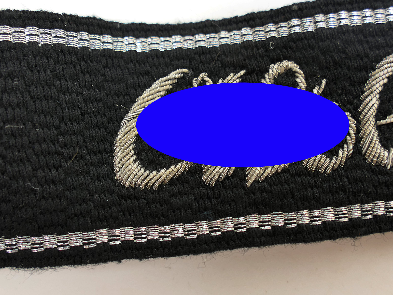 Waffen-SS armband, A.H. Leibstandarte LAH, officer’s, hand-embroidered with RZM label