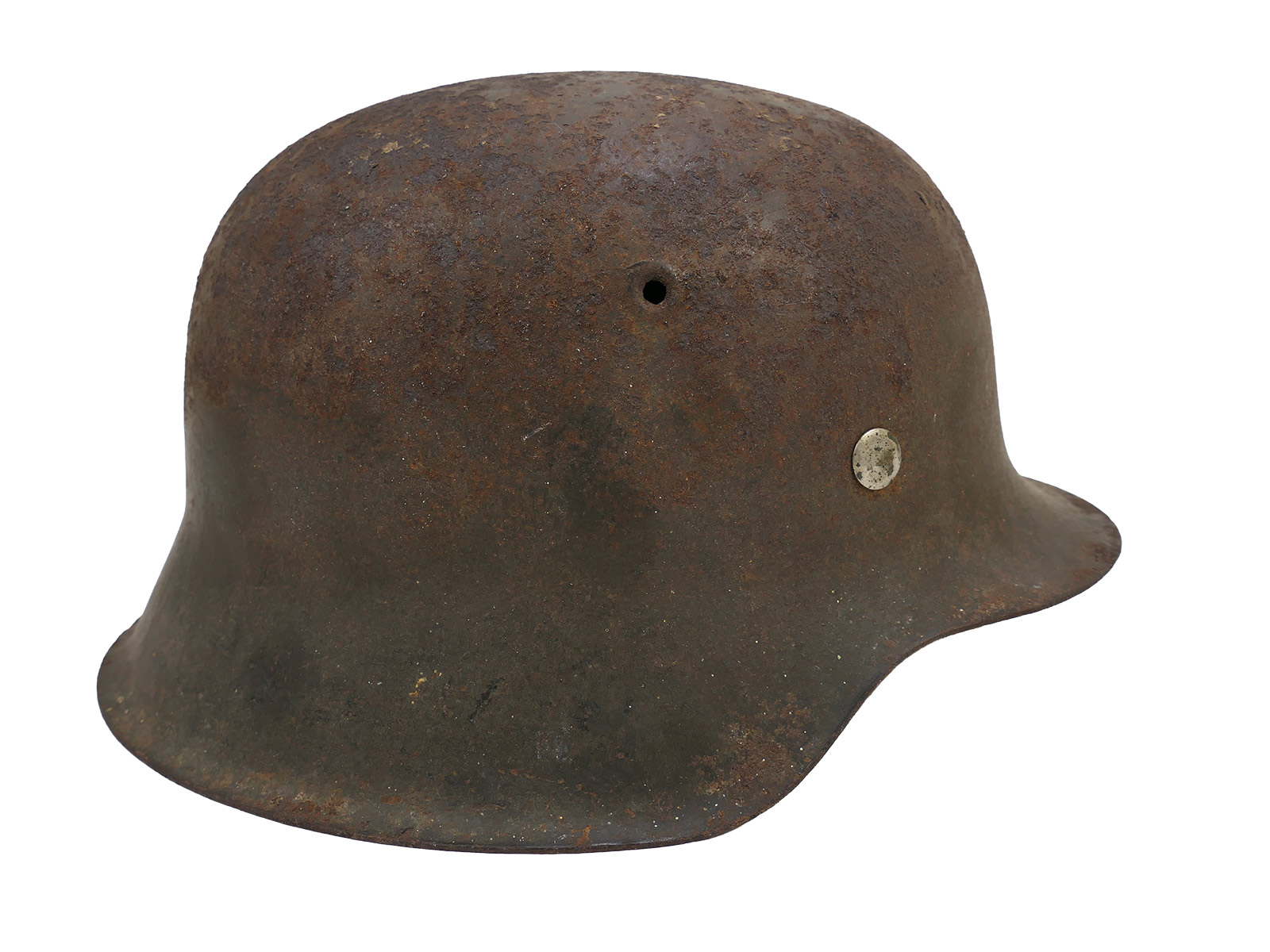 Wehrmacht SD M42 steel helmet with helmet lining and chin strap – ORIGINAL FIND FROM A BARN