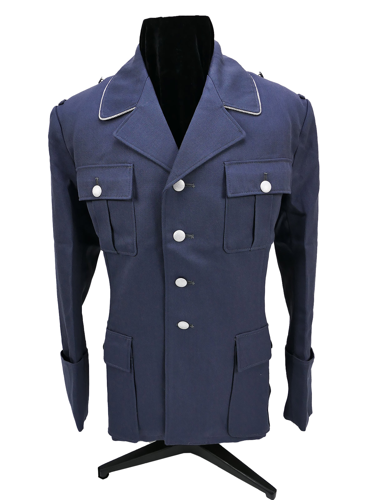 P1623693 Luftwaffe officer's four-pocket coat gabardine uniform jacket blue-grey