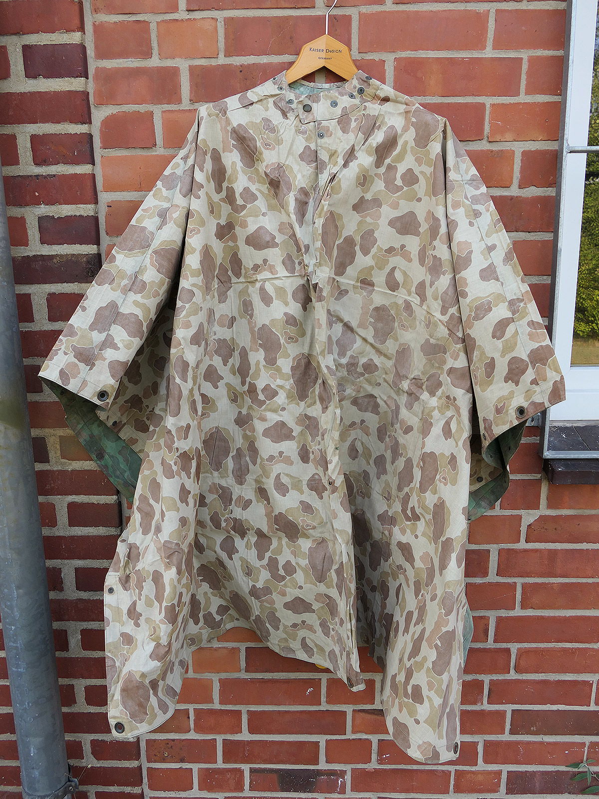 P1512557 #4 USMC MARINES WW2 Pacific Poncho camouflage Rubber 1944 Duck hunter Jungle shelter