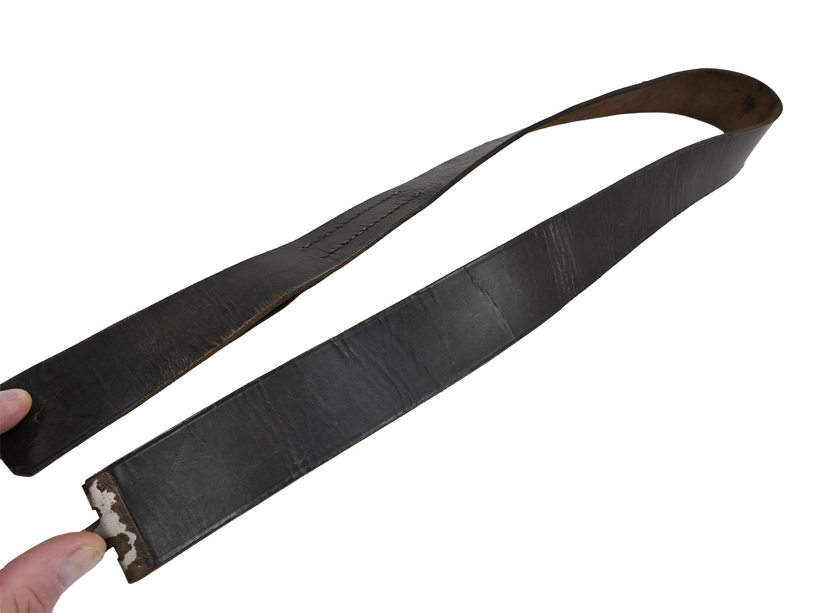 Vintage leather belt / belt strap, leather belt 104cm, COLLECTION BATTLE WORN