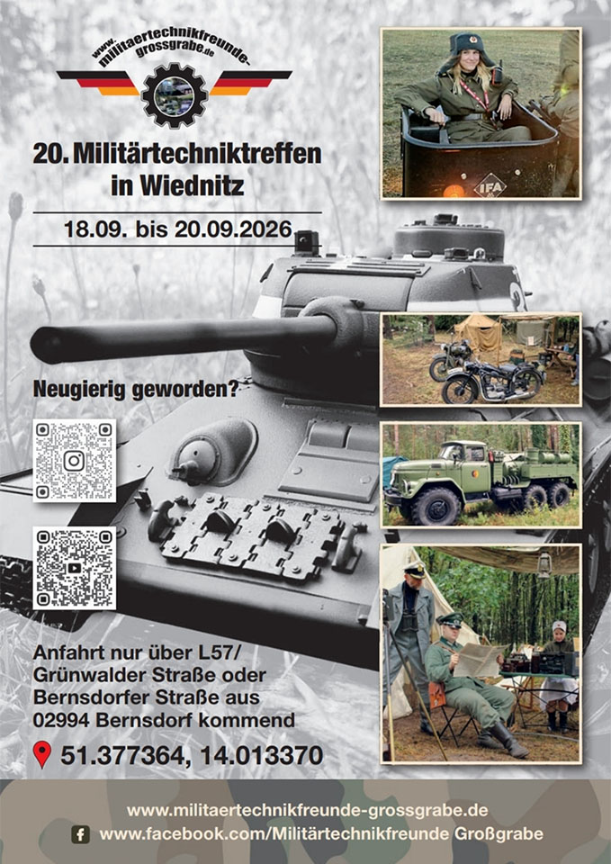 20. Militärtechniktreffen in Wiednitz 2026 Image