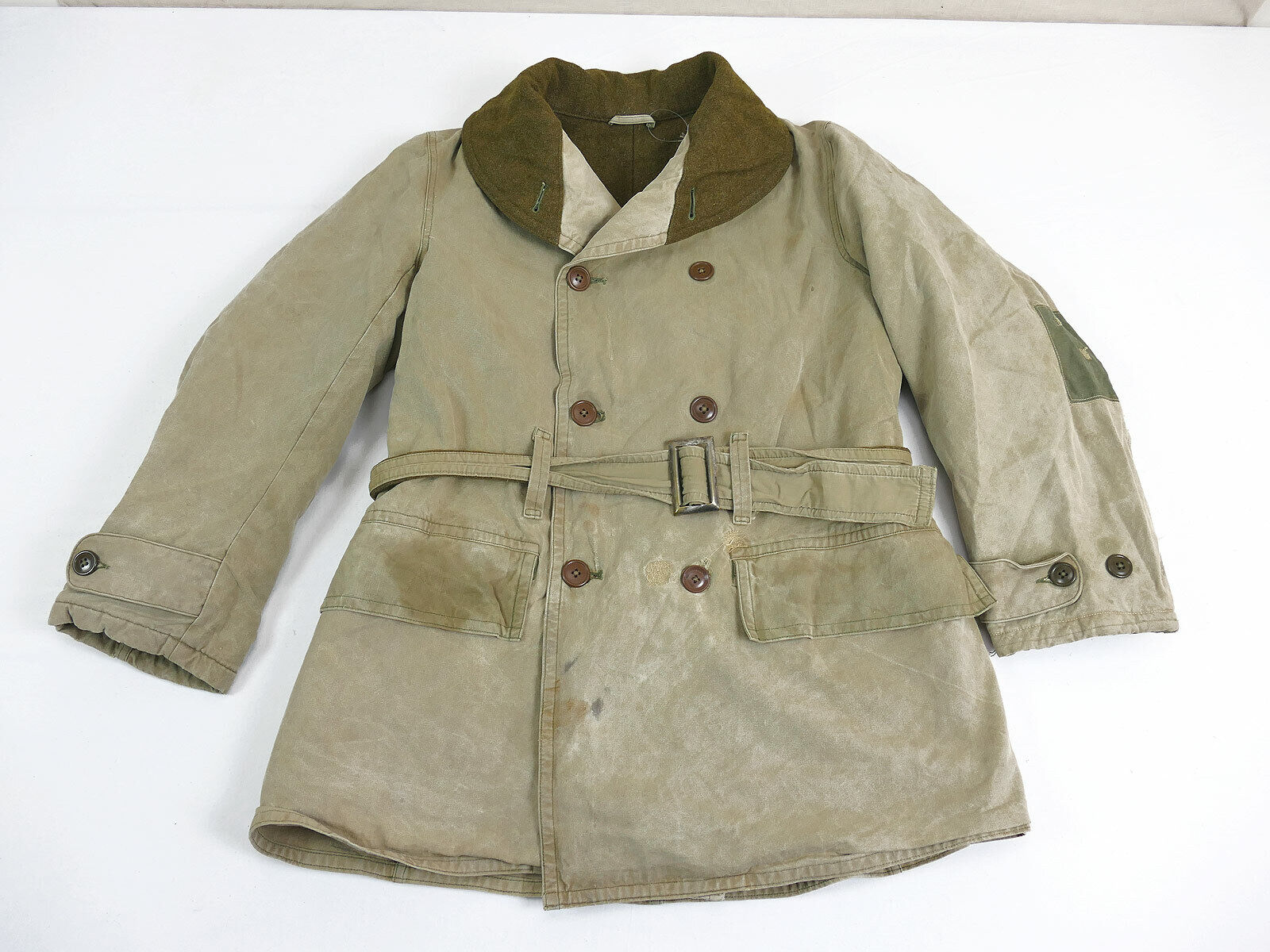 #E ORIGINAL US Mackinaw Jacket winter over coat Jeep jacket coat size S