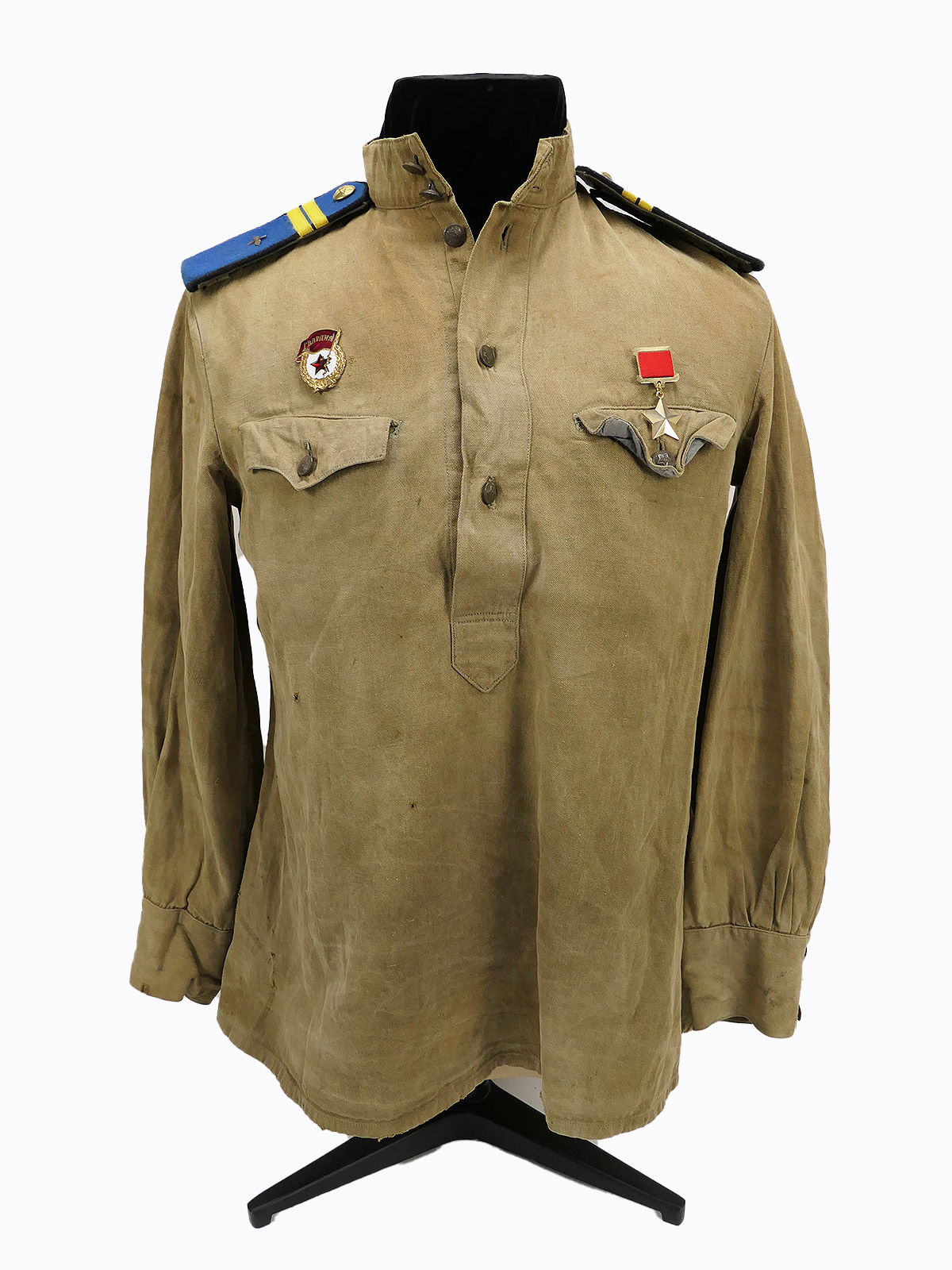 Russian uniform / shirt corporal of the air force with decorations Russia Red Army
