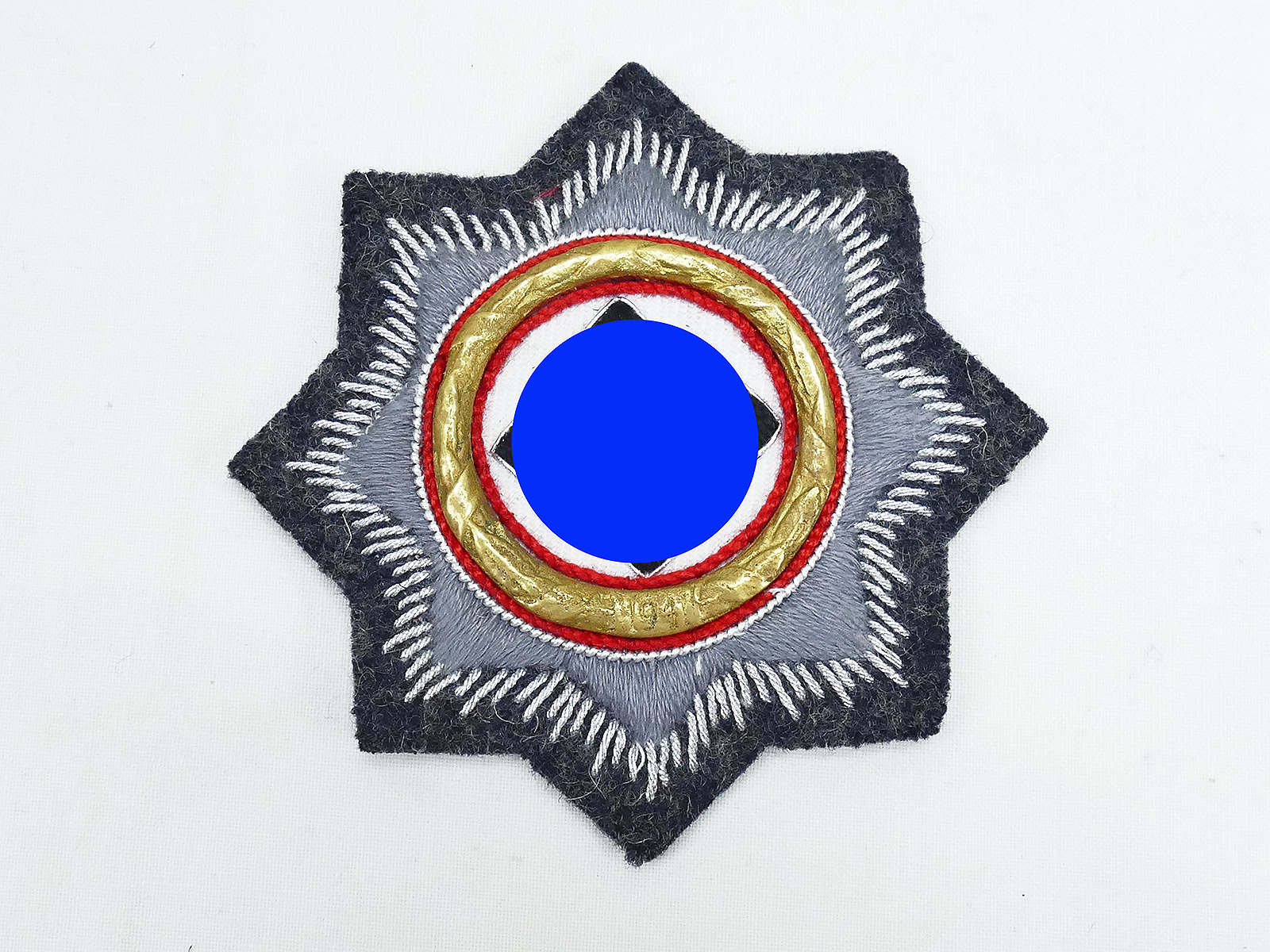 German Cross in gold fabric version for the Luftwaffe (blue-gray)