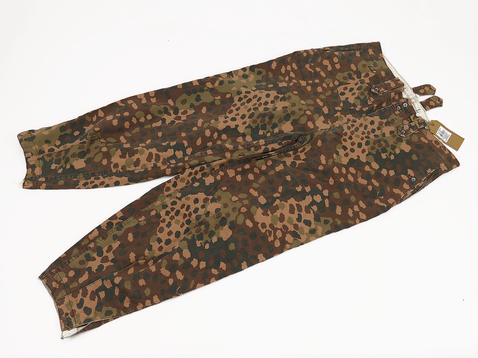 One-off Waffen SS tapered trousers, pea dot camouflage, size 58