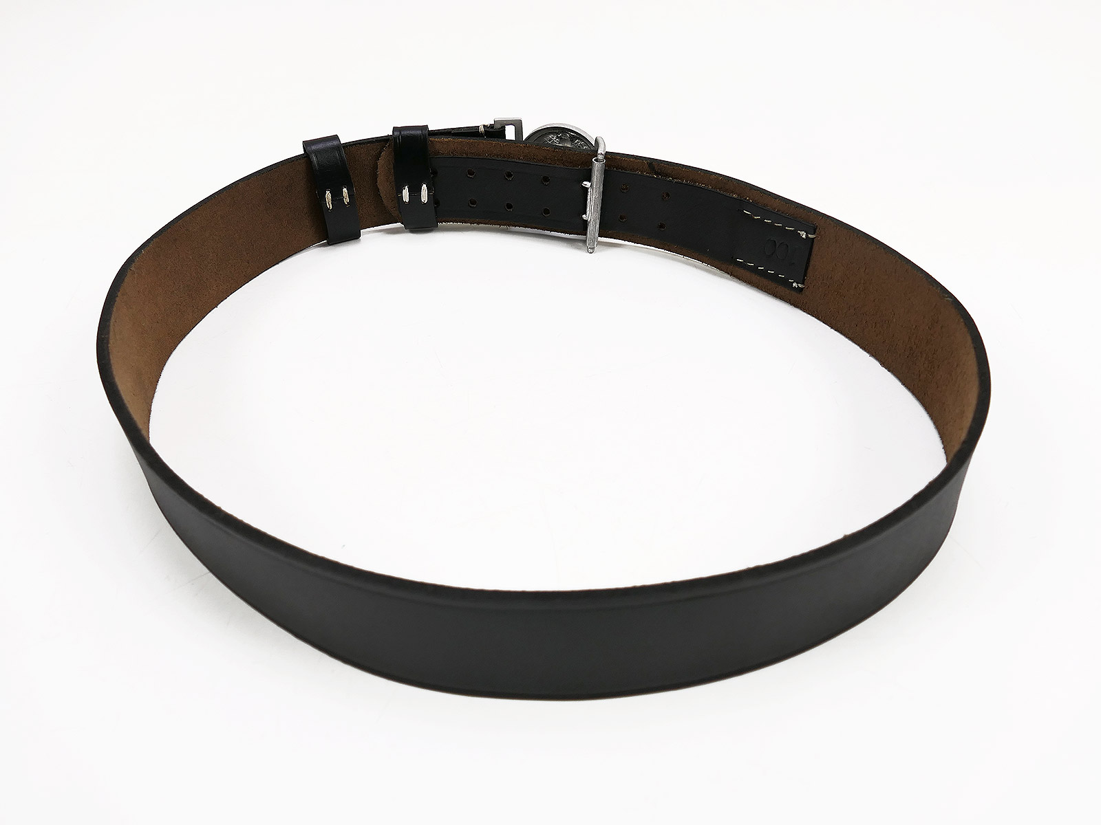 Waffen-SS Führer belt with belt buckle, 100 cm long, leather belt, officer’s Führer belt buckle, COLLECTION