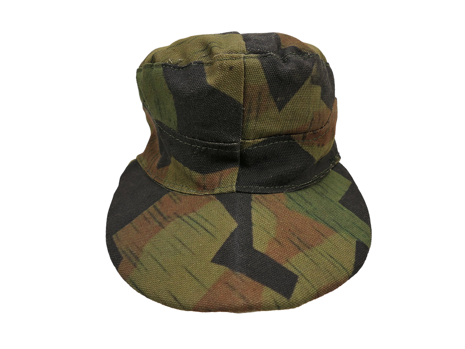 Late War camouflage cap, field cap, size 58, ‘Overprint’, splinter camouflage
