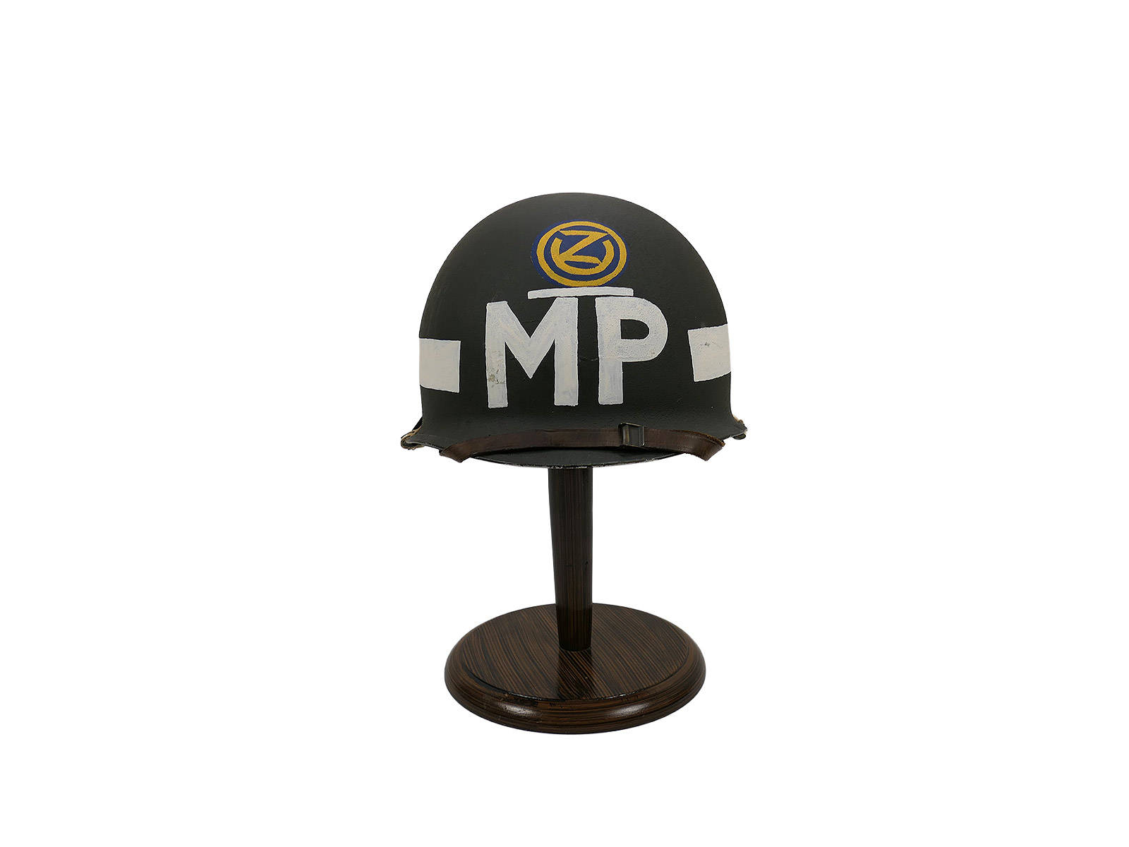 US ARMY WW2 Military Police MP Helmet Steel Helmet 102nd Infantry Division OZARK COLLECTION