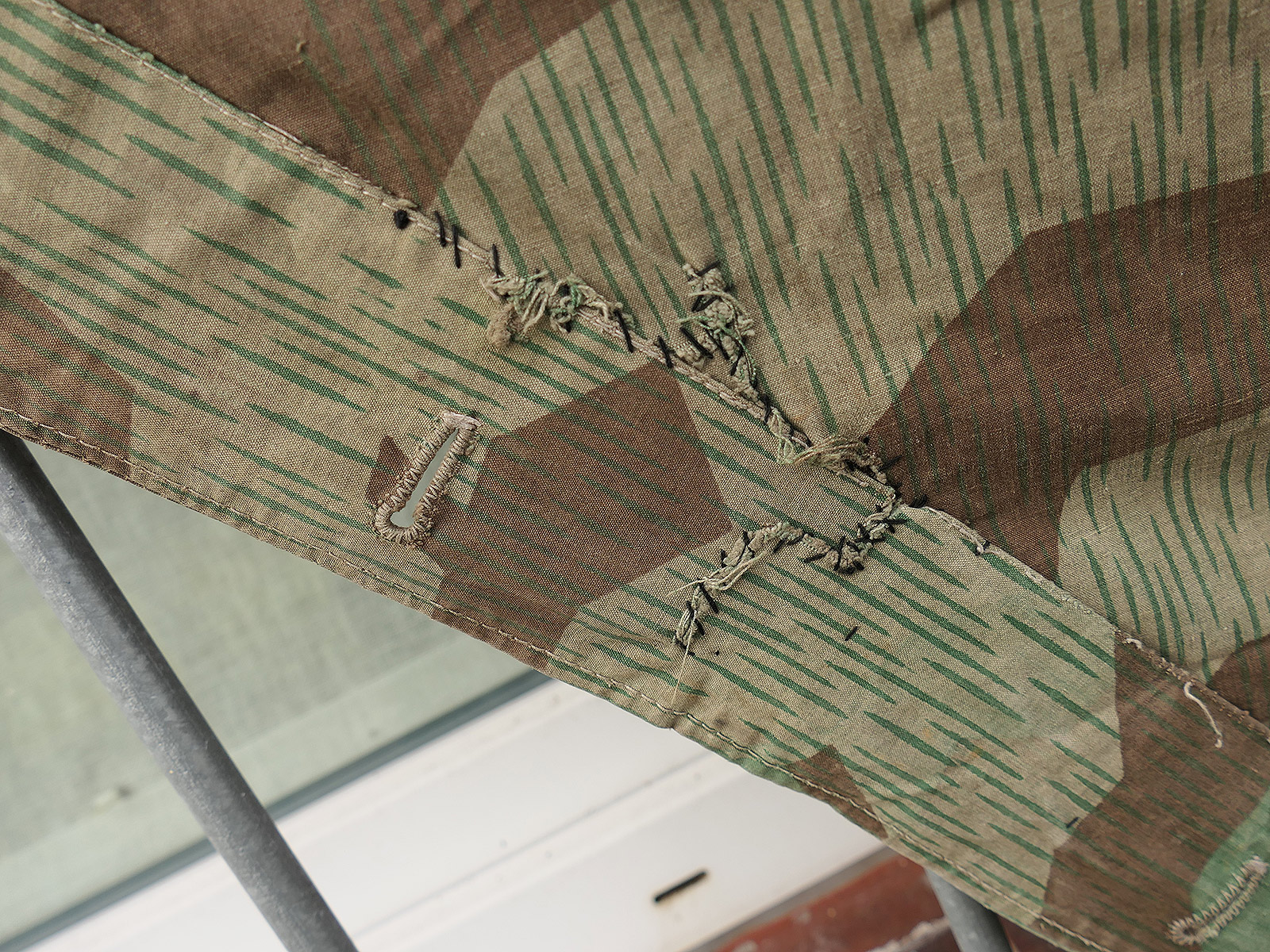 Original Wehrmacht M31 tent canvas, splinter camouflage, camouflage tent fabric – COLLECTION BATTLE WORN