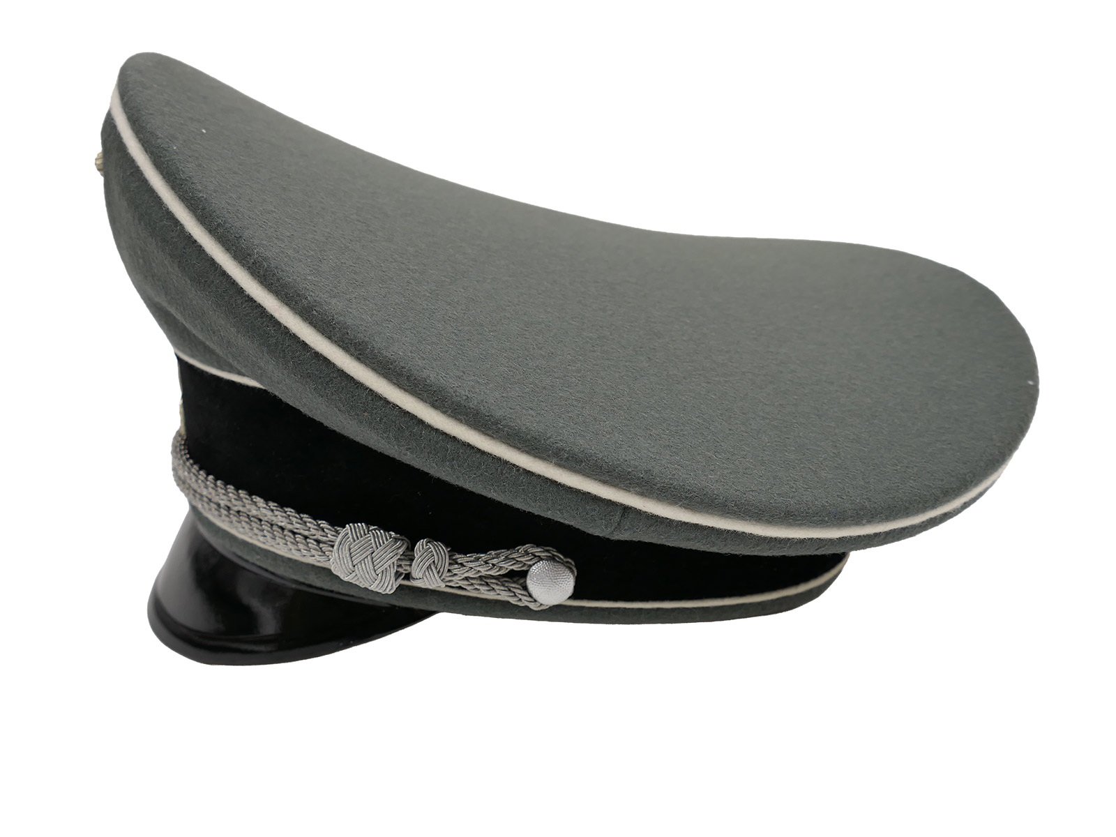 Waffen SS peaked cap, officer’s, size 58 – top-quality museum-grade reproduction with metal detailing