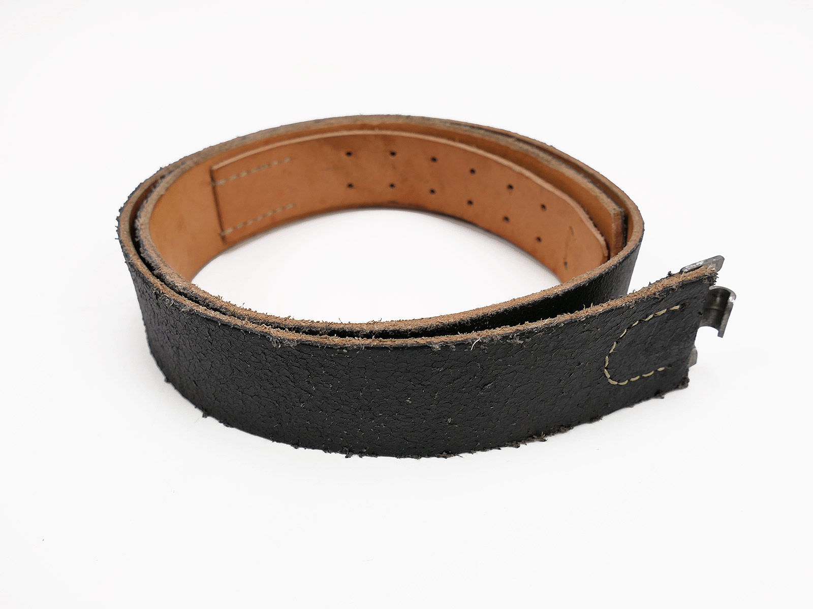 #B/ One-off Wehrmacht belt, belt strap 100cm, film prop, lightly worn, patina