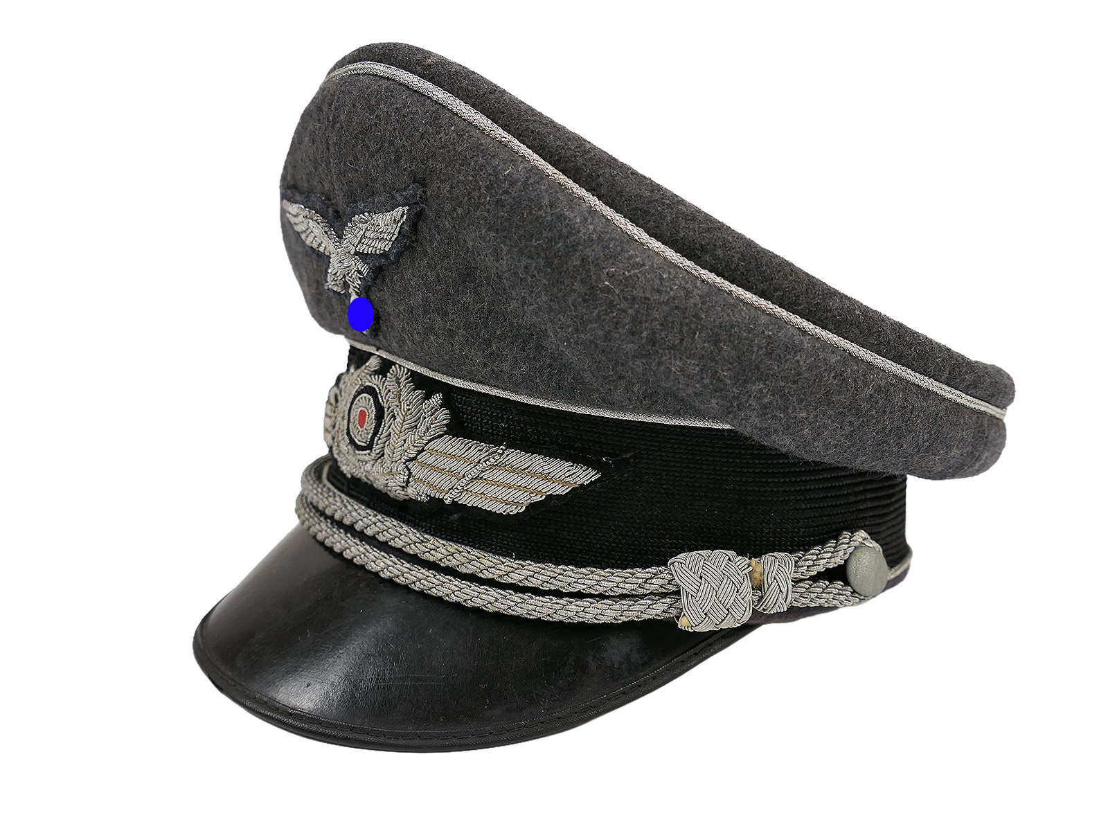 Original LUFTWAFFEN officer’s peaked cap with hand-embroidered details – COLLECTION