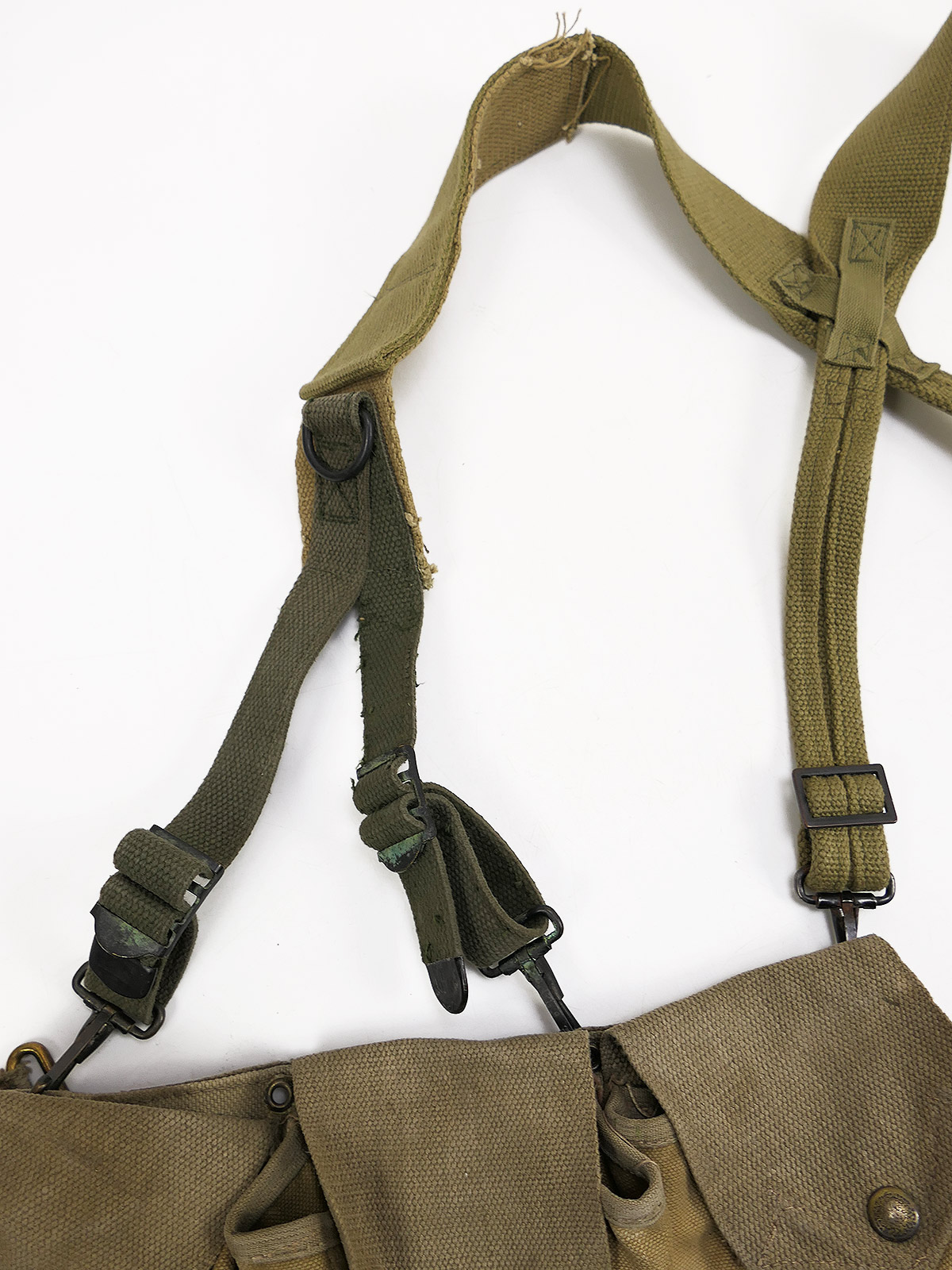 Type WW2 US Army SET B.A.R. Ammo Belt Browning Automatic Rifle + Suspenders Ammunition Belt