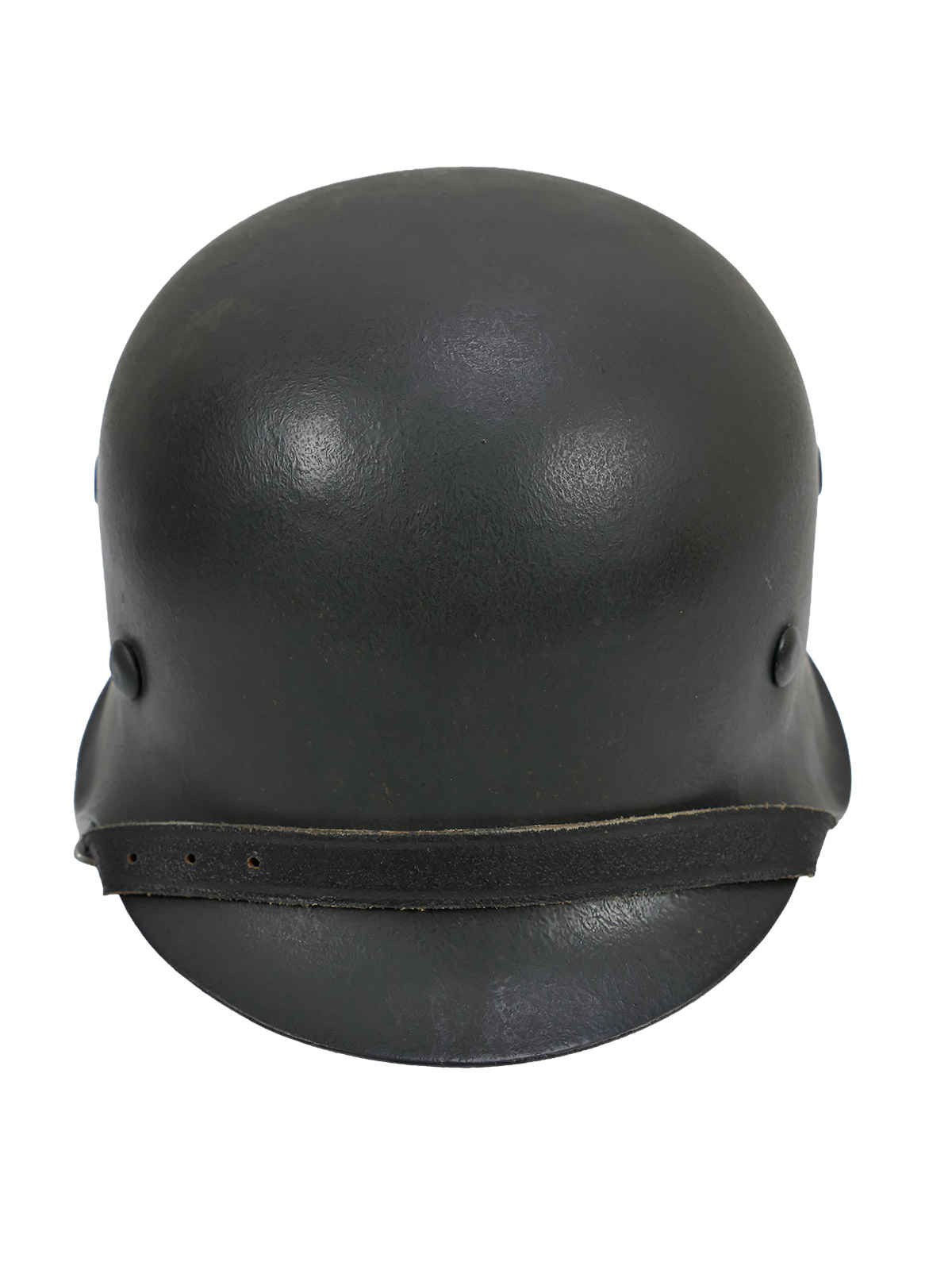 Original Luftwaffe M42 ET64 steel helmet with helmet lining and chin strap, size 57, BATTLE WORN