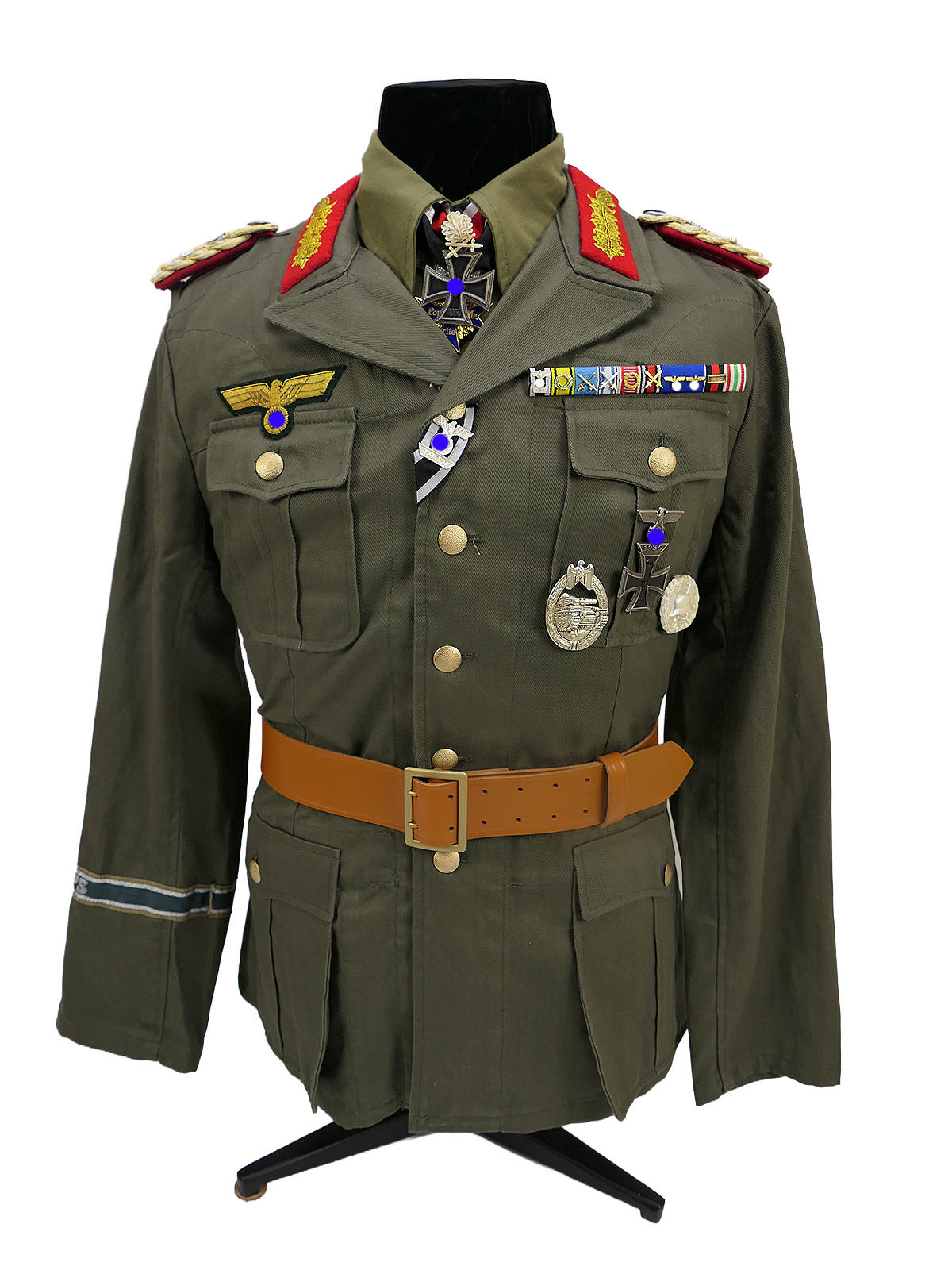 Uniform of Field Marshal Erwin Rommel, Afrika Korps; Knight’s Cross of the Pour le Mérite with General’s Sash