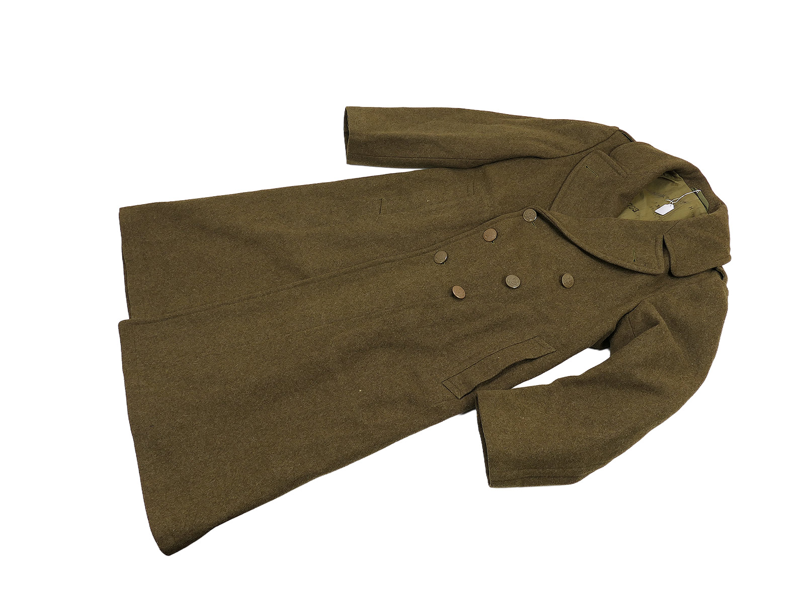 Original US WW2 Overcoat Wool OD Melton coat May 1945 size 38R winter coat TOP