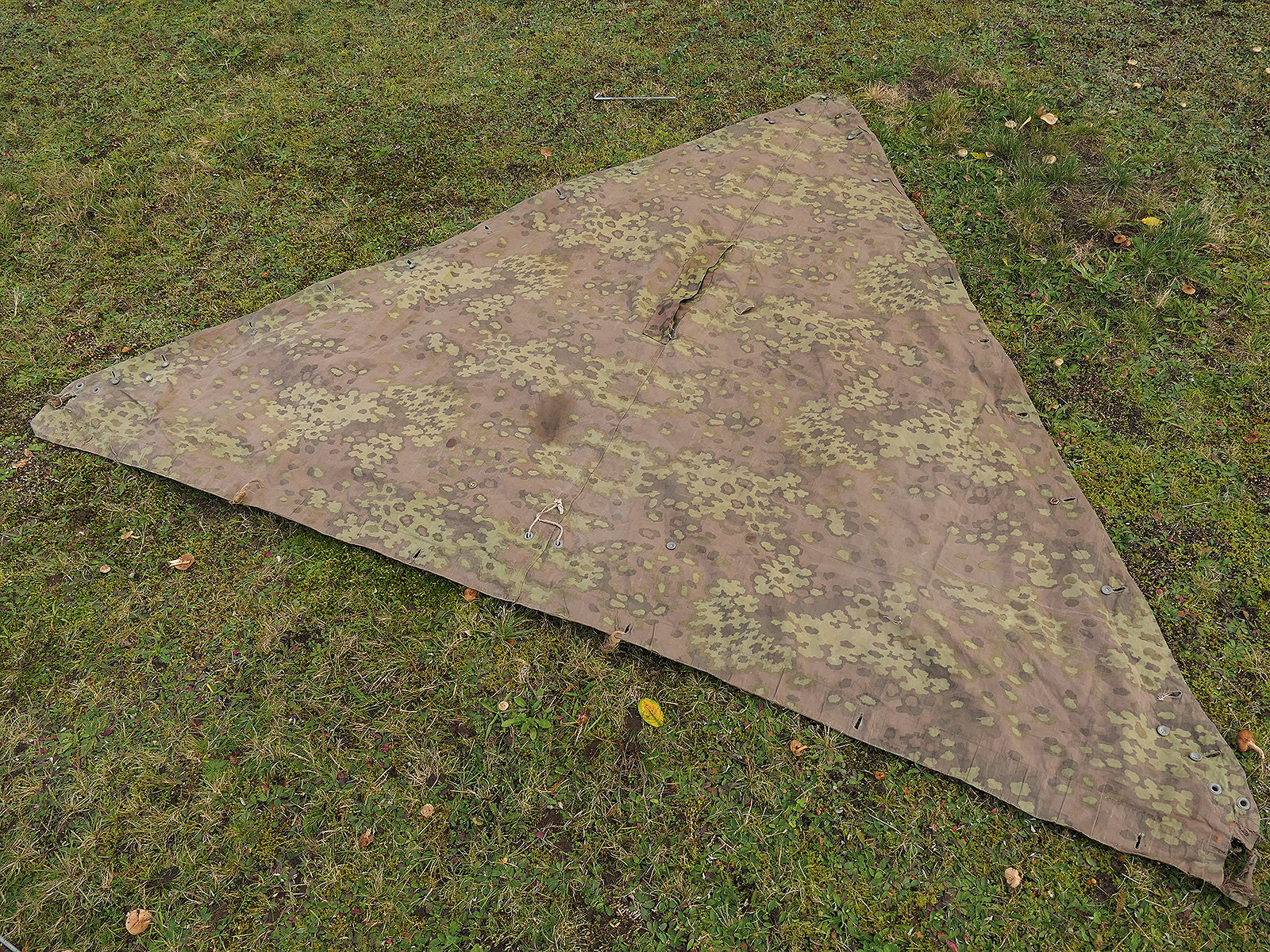 #B/ Waffen SS Original Tarpaulin – Oak Leaf Camouflage Tarpaulin – Battle-Worn