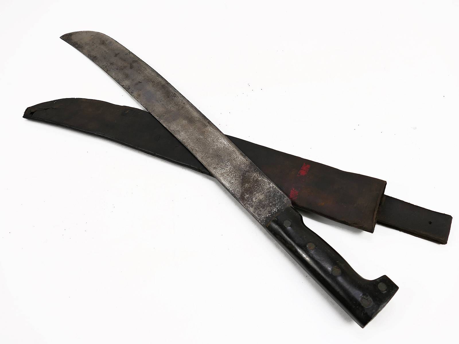 US Army WW2 LEGITIMUS Machete, Collins & Co 1941, with leather sheath – jungle tool