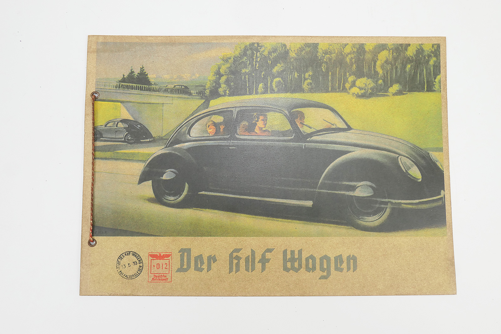 Vintage KDF car 1939 brochure Volkswagen Pretzel Beetle brochure advertising brochure