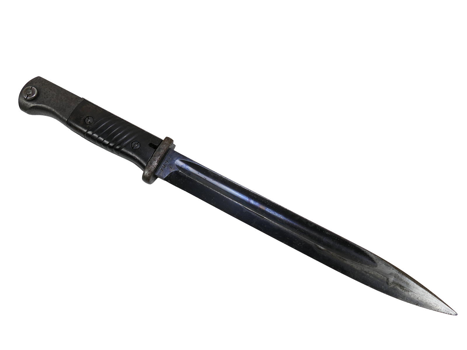 Wehrmacht M84/98 K98 bayonet / side-mounted bayonet – matching serial numbers – Hörster 1938 – battle-worn