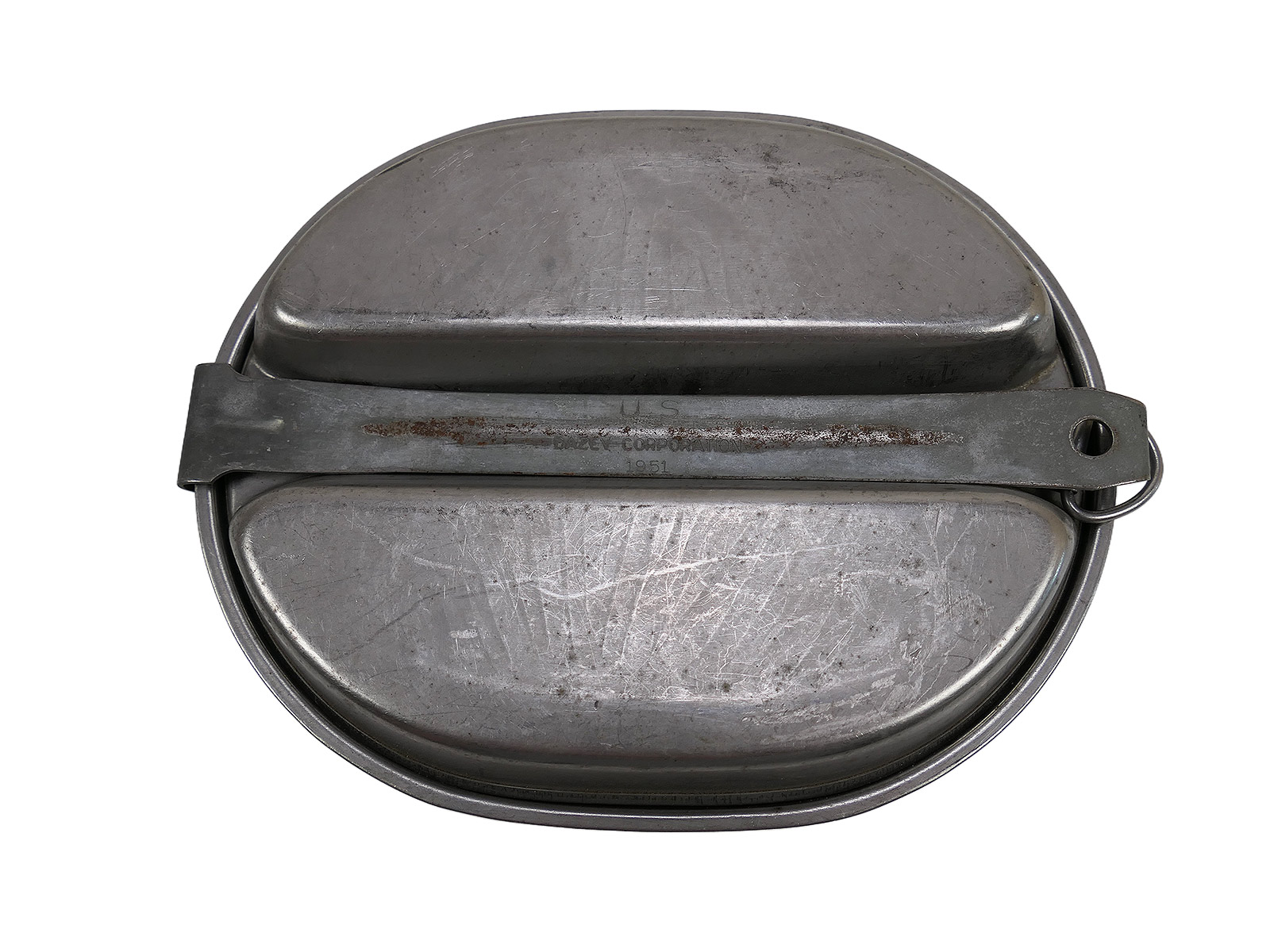 #13/ Original US Army mess kit, VIETNAM, 1960s, cookware, canteen, Dazey Corp., 1951, COLLECTION, BATTLE-WEARED