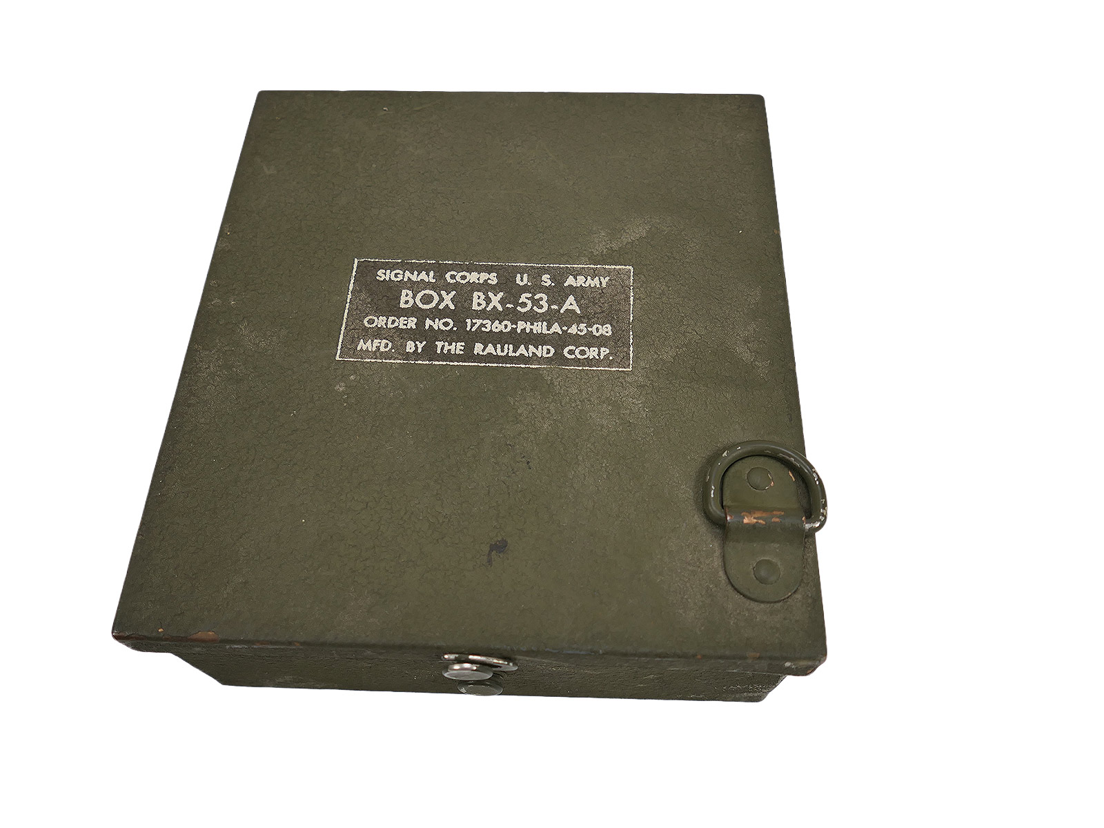 US Army Signal Corps GRC-9 Radio Accessory Box BX-53 A Accessory Box COLLECTION BATTLE WORN