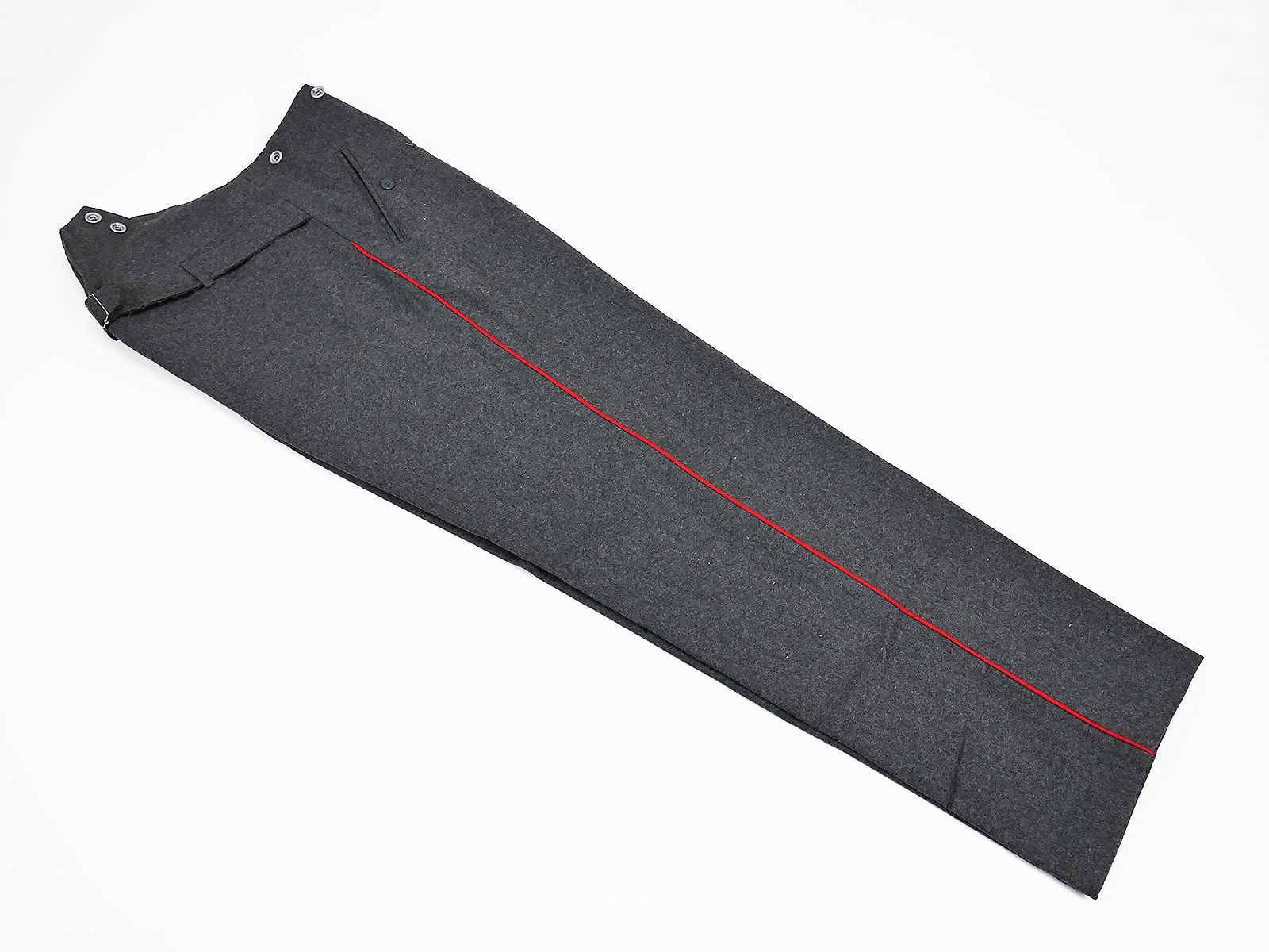 Single piece WK1 Old Army M1907 /10 field pants XXXL field gray with red piping uniform pants