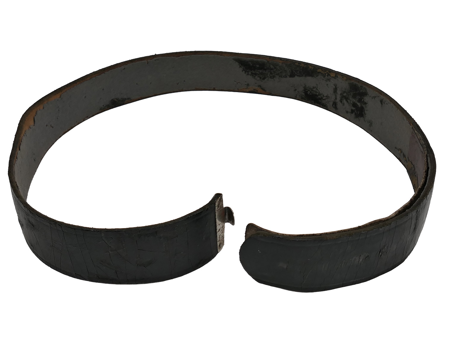 Original patent leather Wehrmacht belt, total length 98 cm, COLLECTION BATTLE WORN