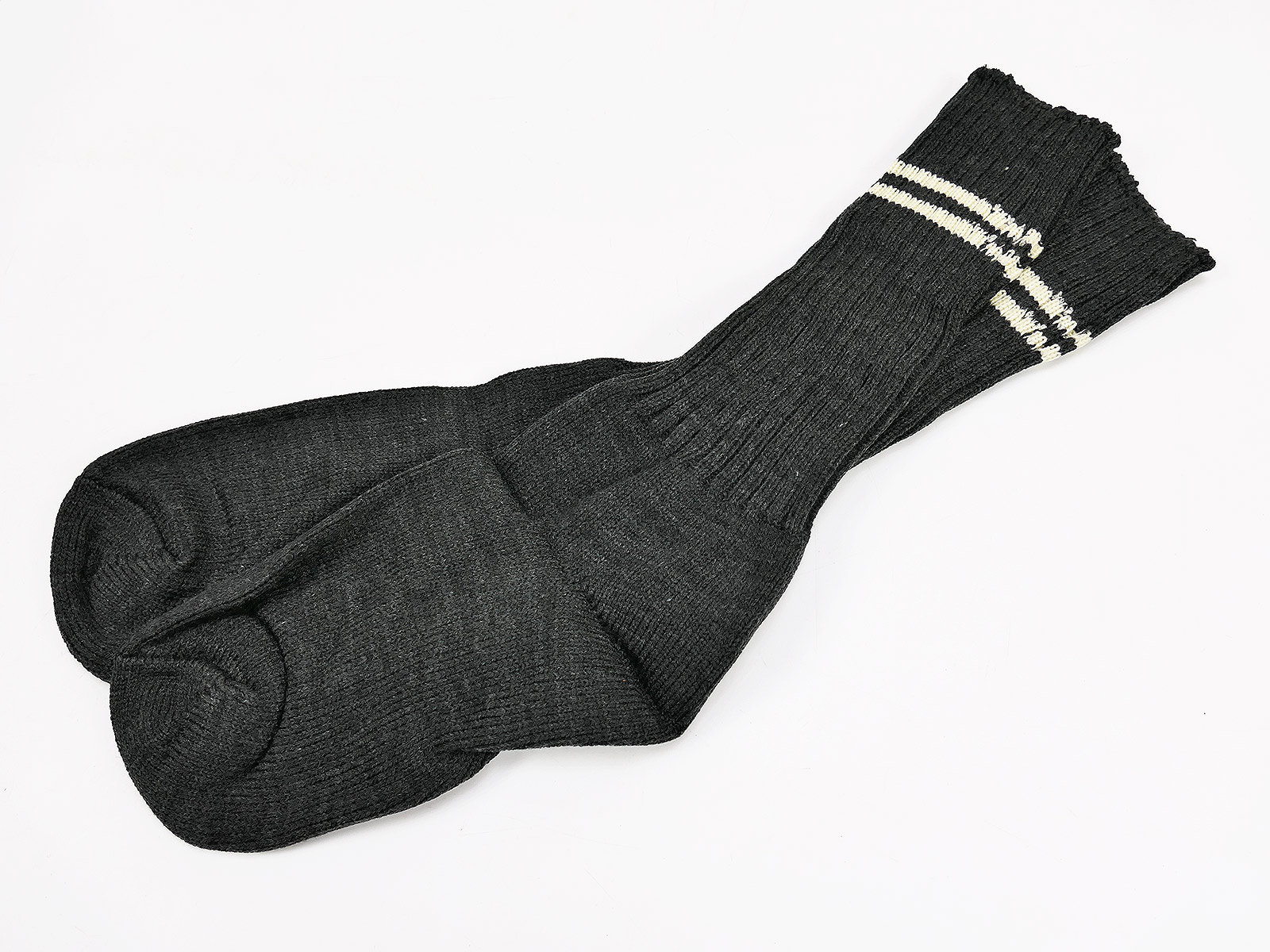 Wehrmacht woollen socks, boot socks, field grey, with size ring II, size 2 (43/44)