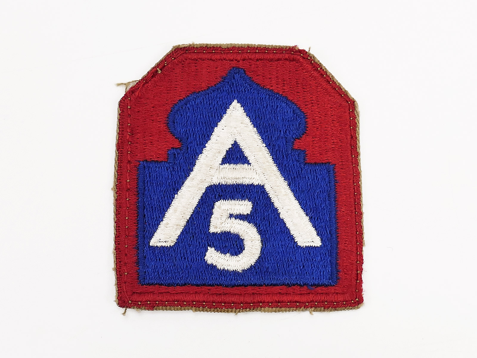 Original US Army WW2 Insignia Badge Uniform Patch, 5th Army, 1943, Morocco – COLLECTION