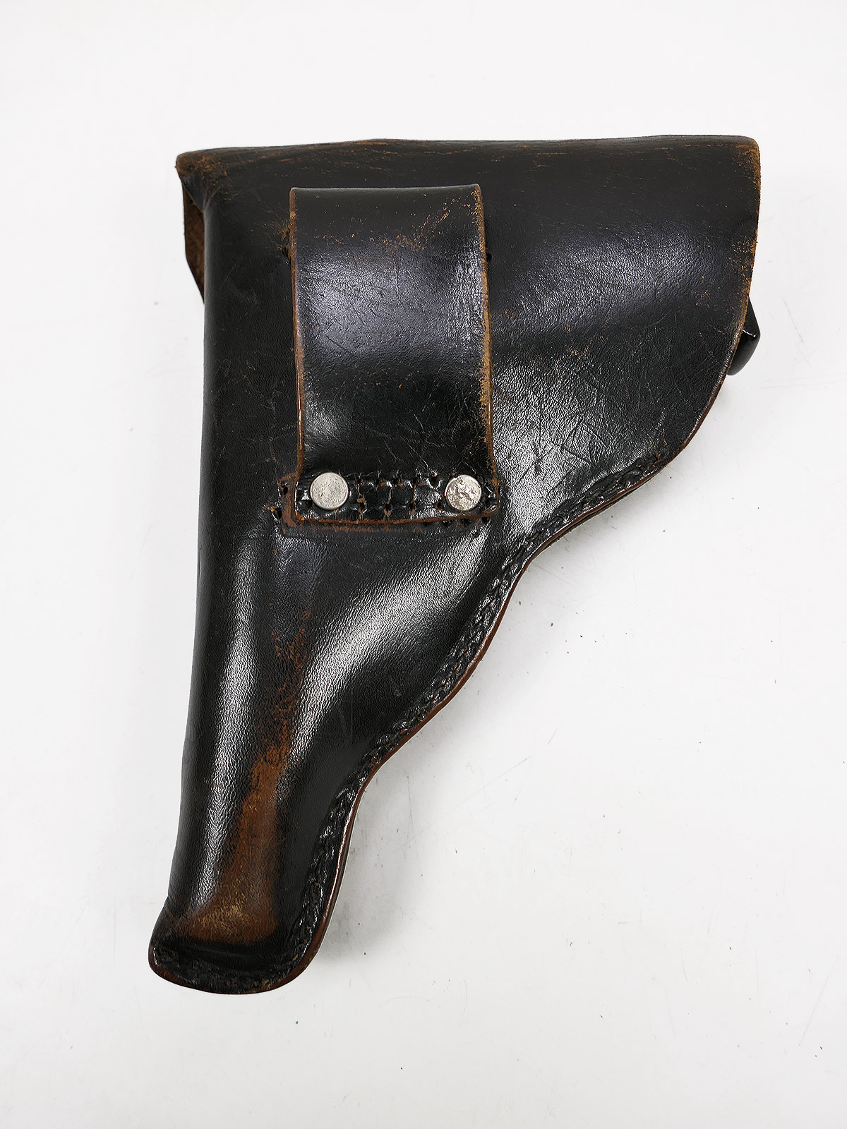 Police pistol holster for 7.65 calibre PPK short pistol with 6mm blowback pistol; holster is full but non-functional