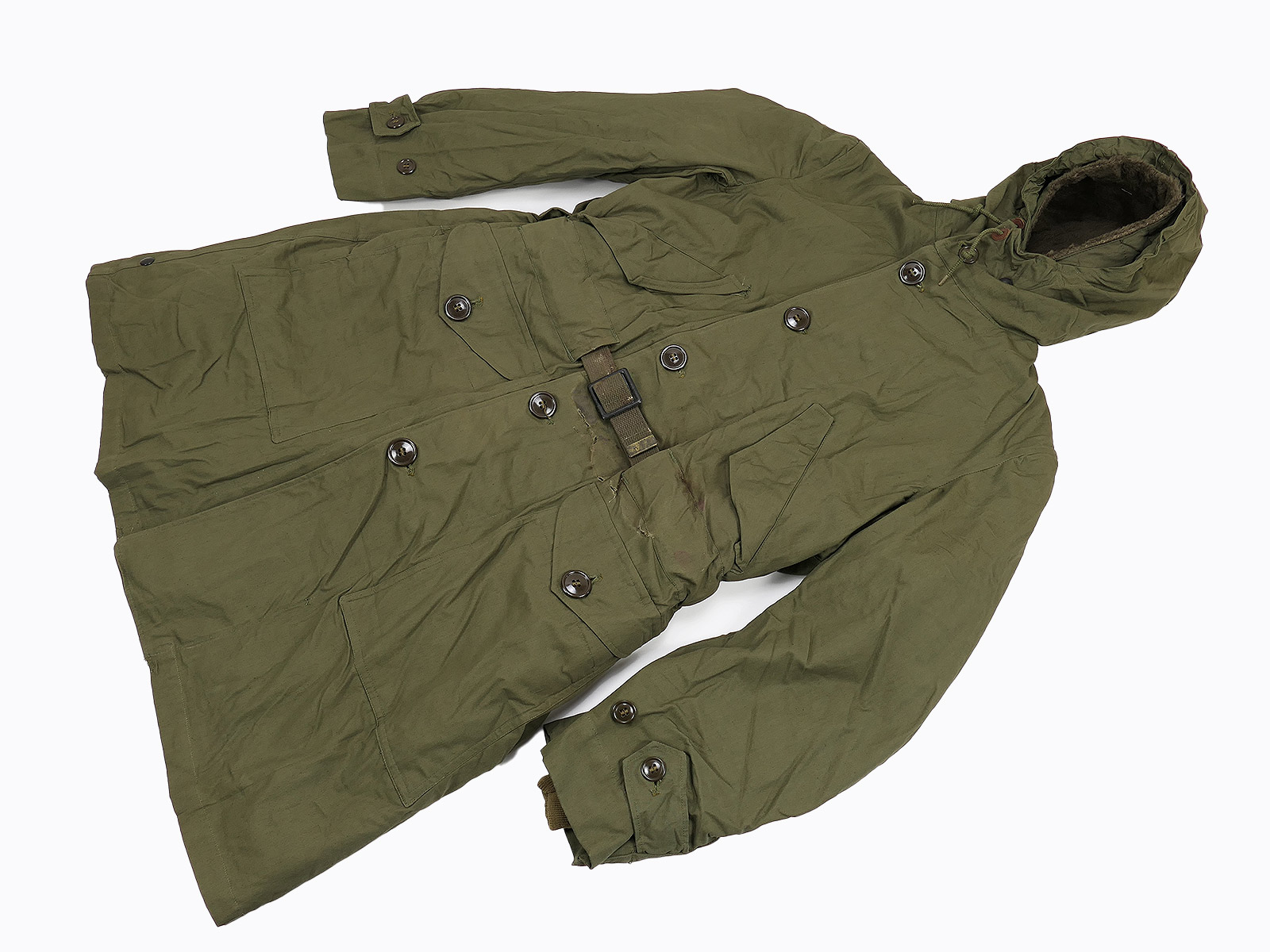 US ARMY M-1947 Cold Winter Parka Overcoat SHELL PARKA M47 with liner 40s-50s RARE