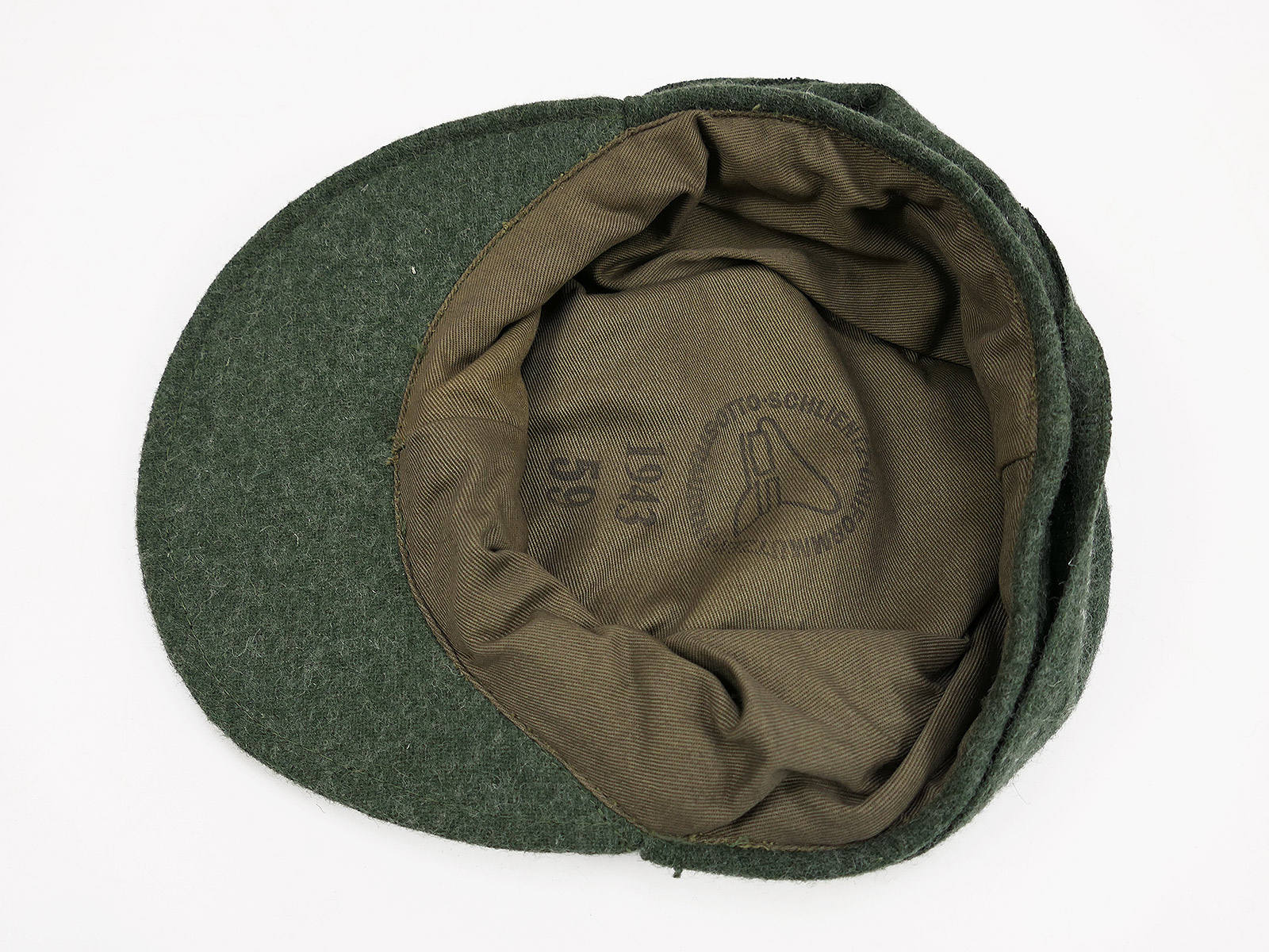 Waffen-SS M43 field cap, M1943, with insignia, cap eagle, size 59, denazified