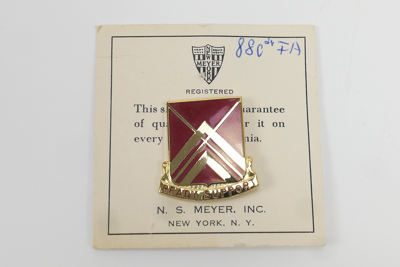 US WW2 Military Unit Crests Unit Insignia 880th Field Artillery Pin Medal Badge Badge