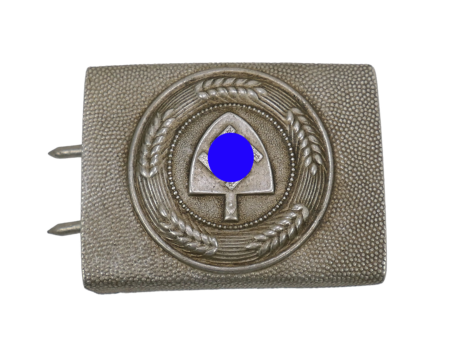 One-off item – Aluminium RAD (Reich Labour Service) belt buckle, antique, COLLECTION BATTLE WORN