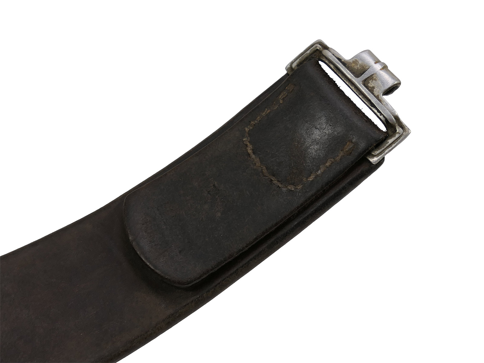 Wehrmacht / Luftwaffe belt / belt strap, leather belt, 98 cm, dated 1938, COLLECTION BATTLE WORN