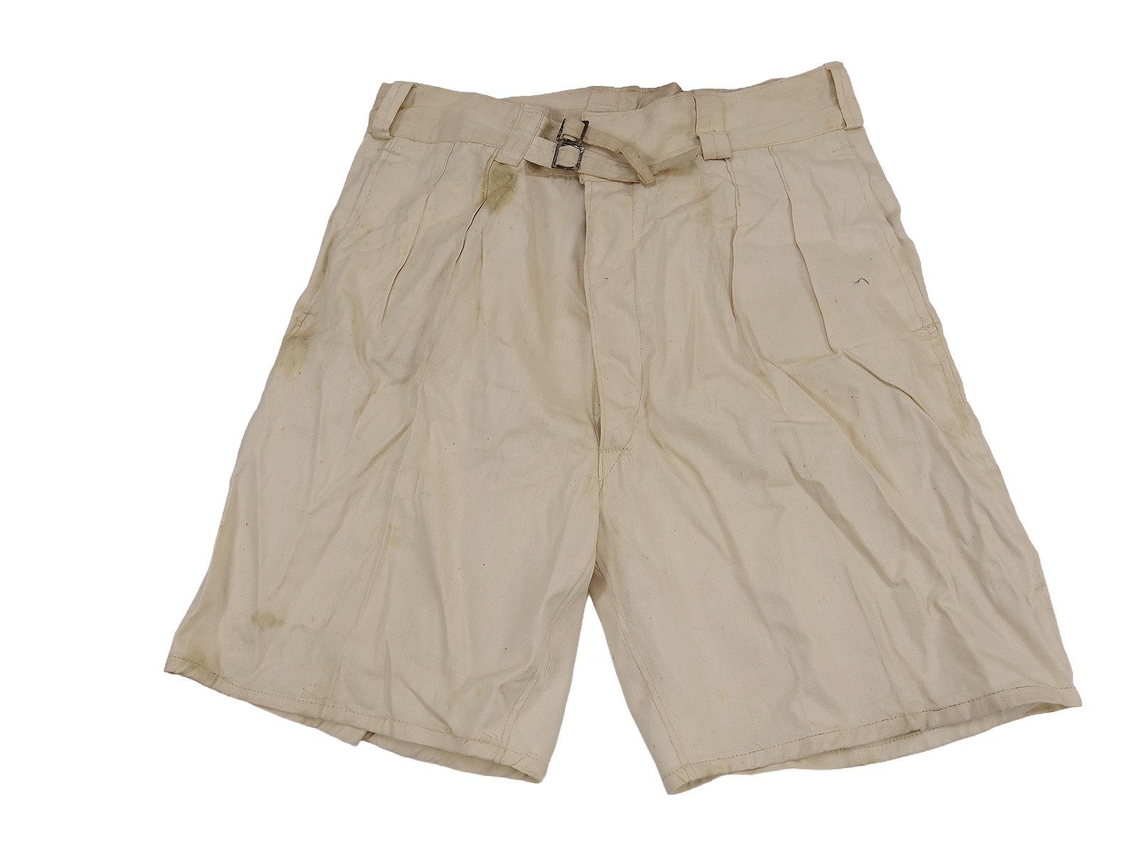 British Army WW2 Tropical Trousers, c. 1944, Size 2, short uniform trousers, tropical trousers, COLLECTION, BATTLE-WORN