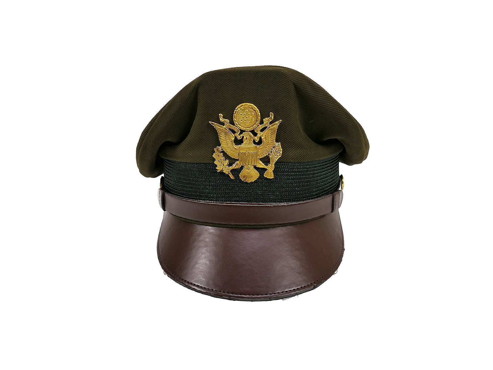 Single piece US Army Air Force Wk2 Crusher Cap US Officer Size 59 COLLECTION BATTLE WORN