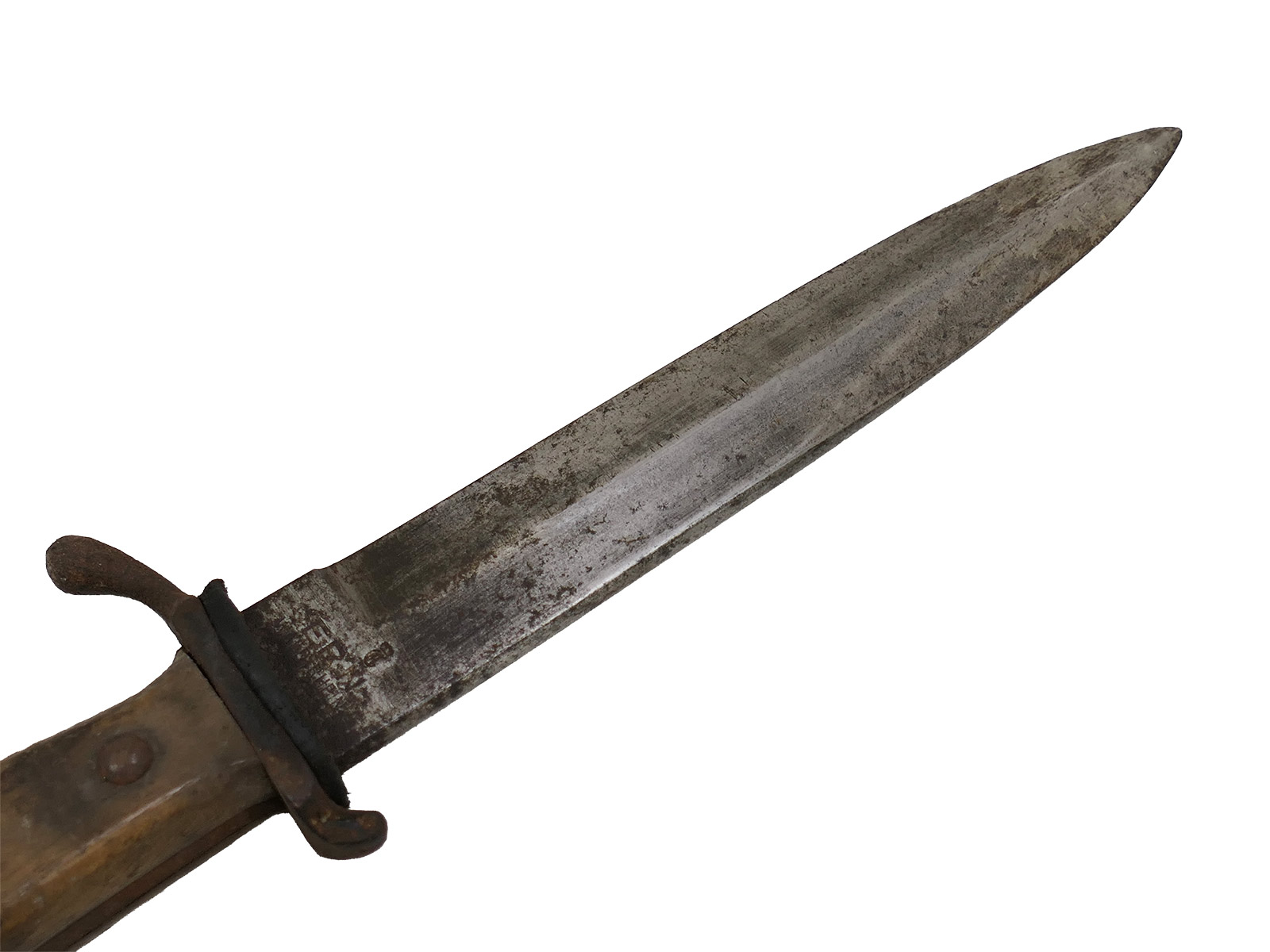 WK1 trench dagger with ERN mark, Rhineland razor factory, COLLECTION BATTLE WORN