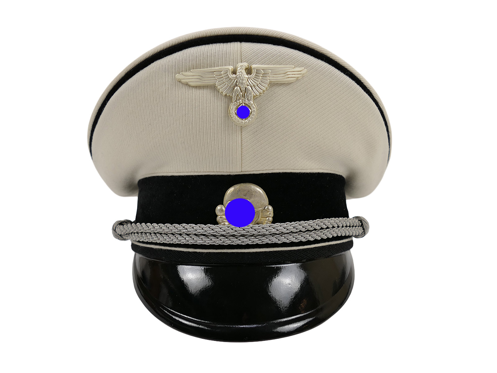 General SS White Summer Cap, Officer’s RZM, Size 58 – Premium museum-quality reproduction with authentic details