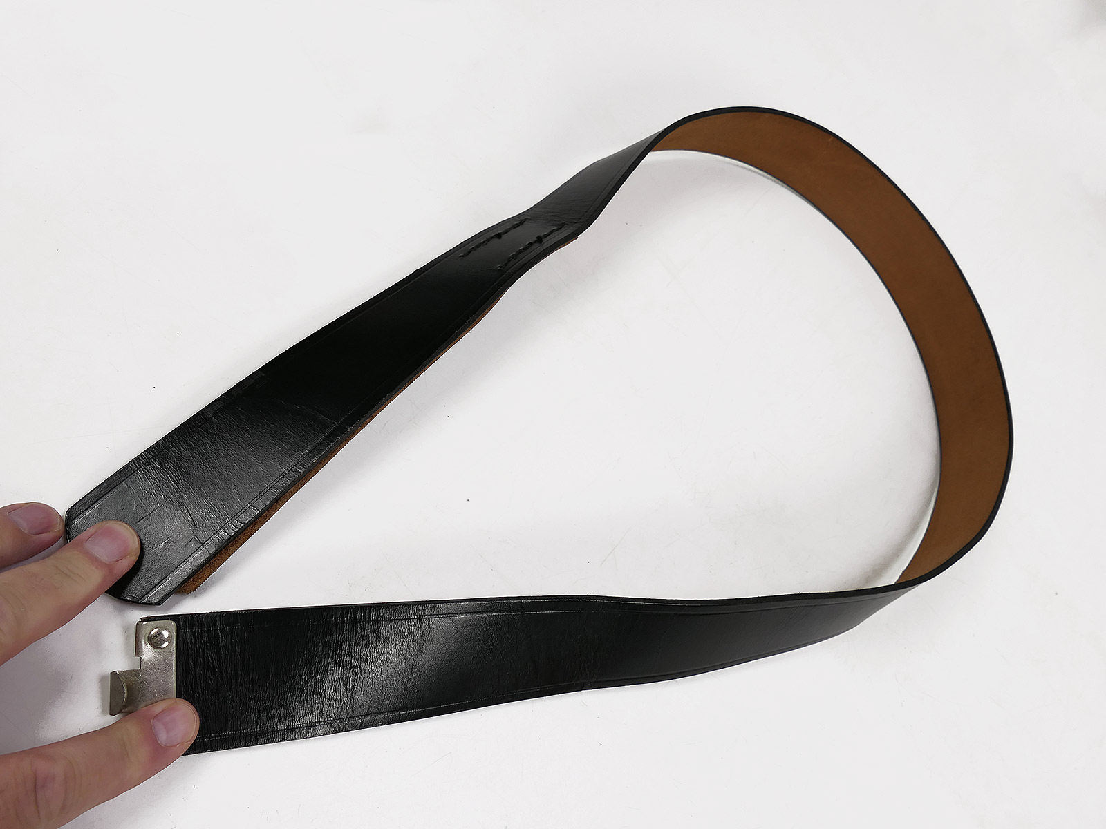 Vintage leather belt / belt strap, 110cm, COLLECTION BATTLE WORN