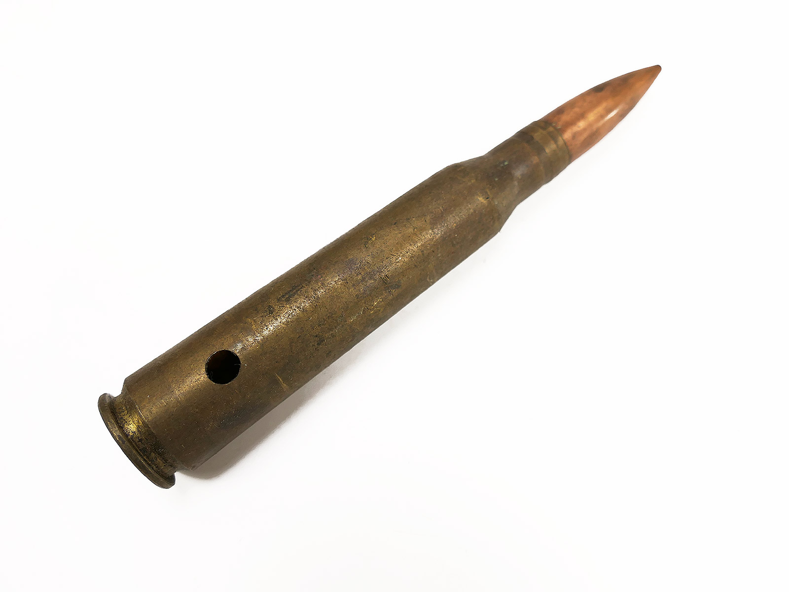 1x Russian decorative ammunition, 12.7mm calibre cartridge, Russian-made