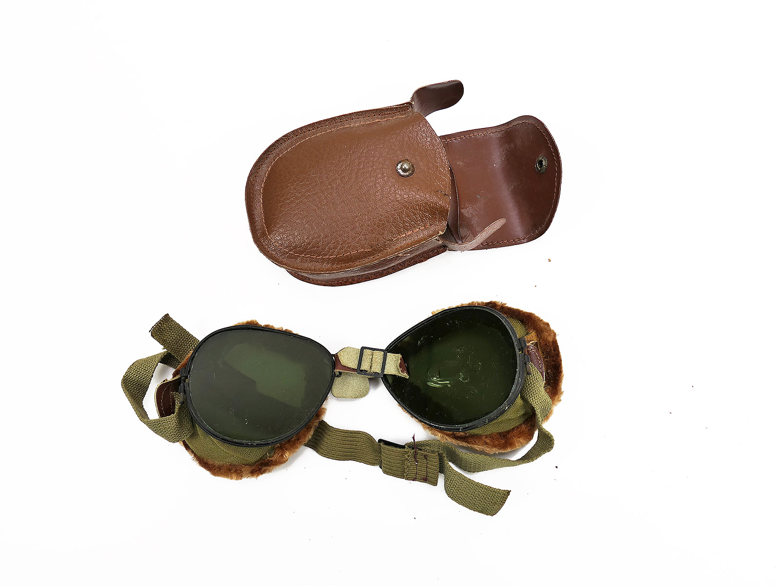 #E US ARMY WW2 Ski + Mountain Trooper Goggles - Mountain trooper goggles in case