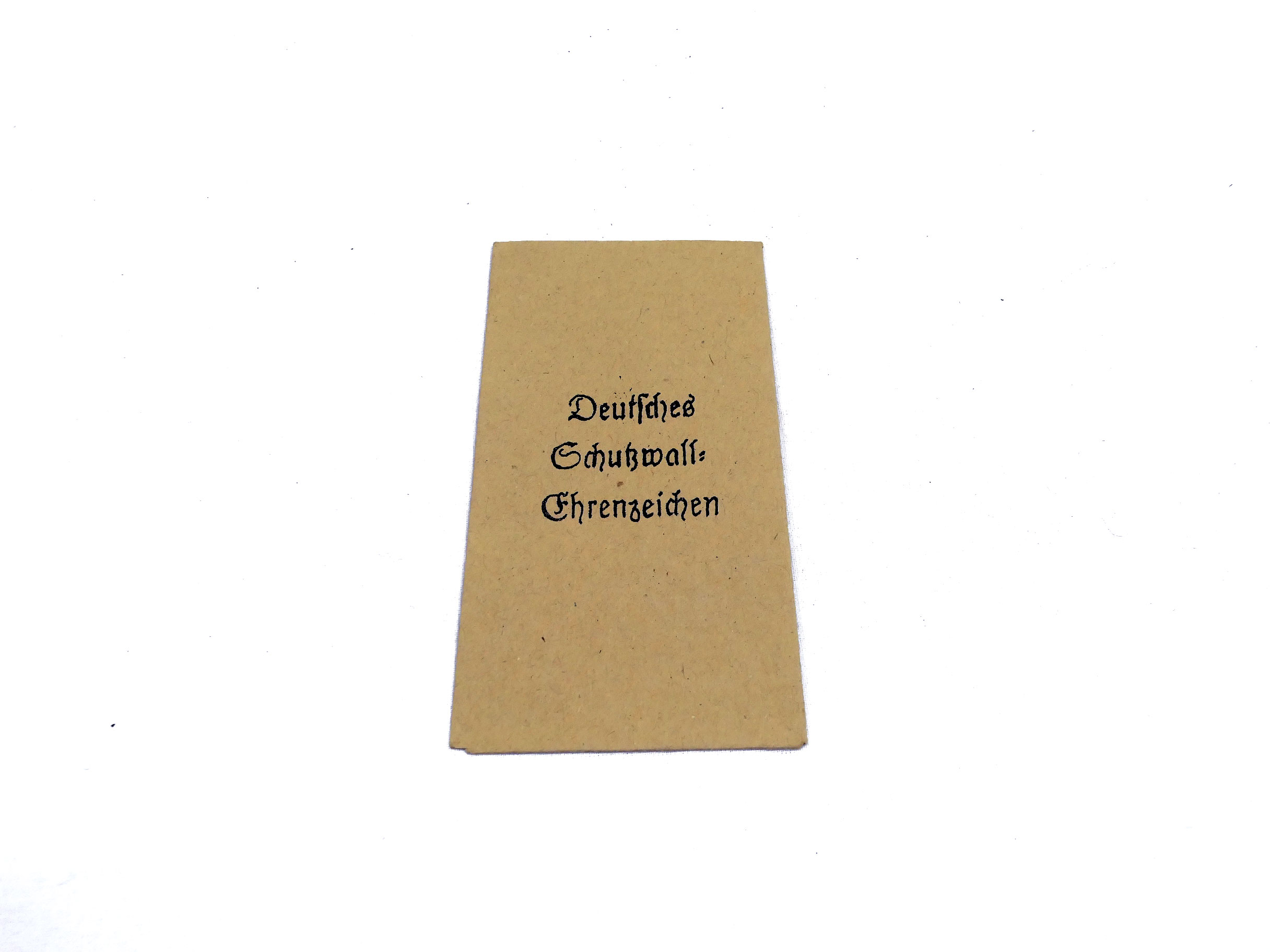 small letter / protective cover for order "Deutsches Schutzwall - Ehrenabzeichen" (German protective wall - badge of honour)