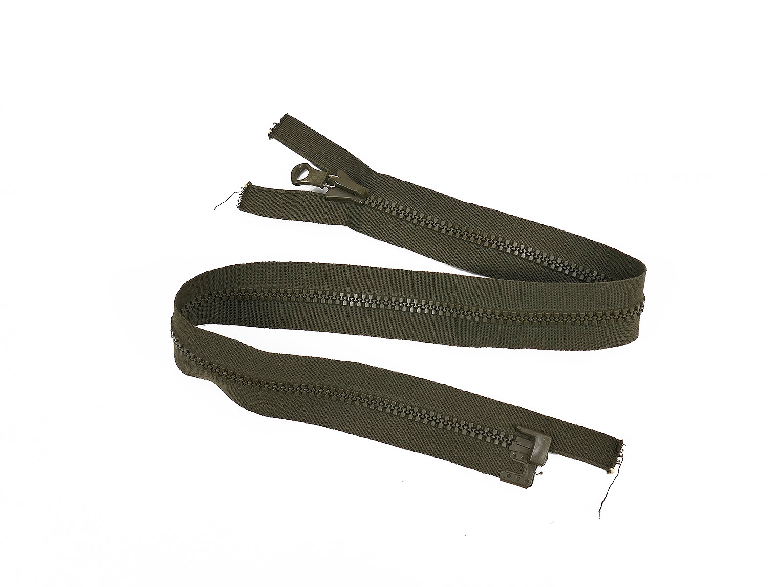 #2 zip Ri-Ri Bundeswehr post-war olive approx. 70cm dimensions see pictures 