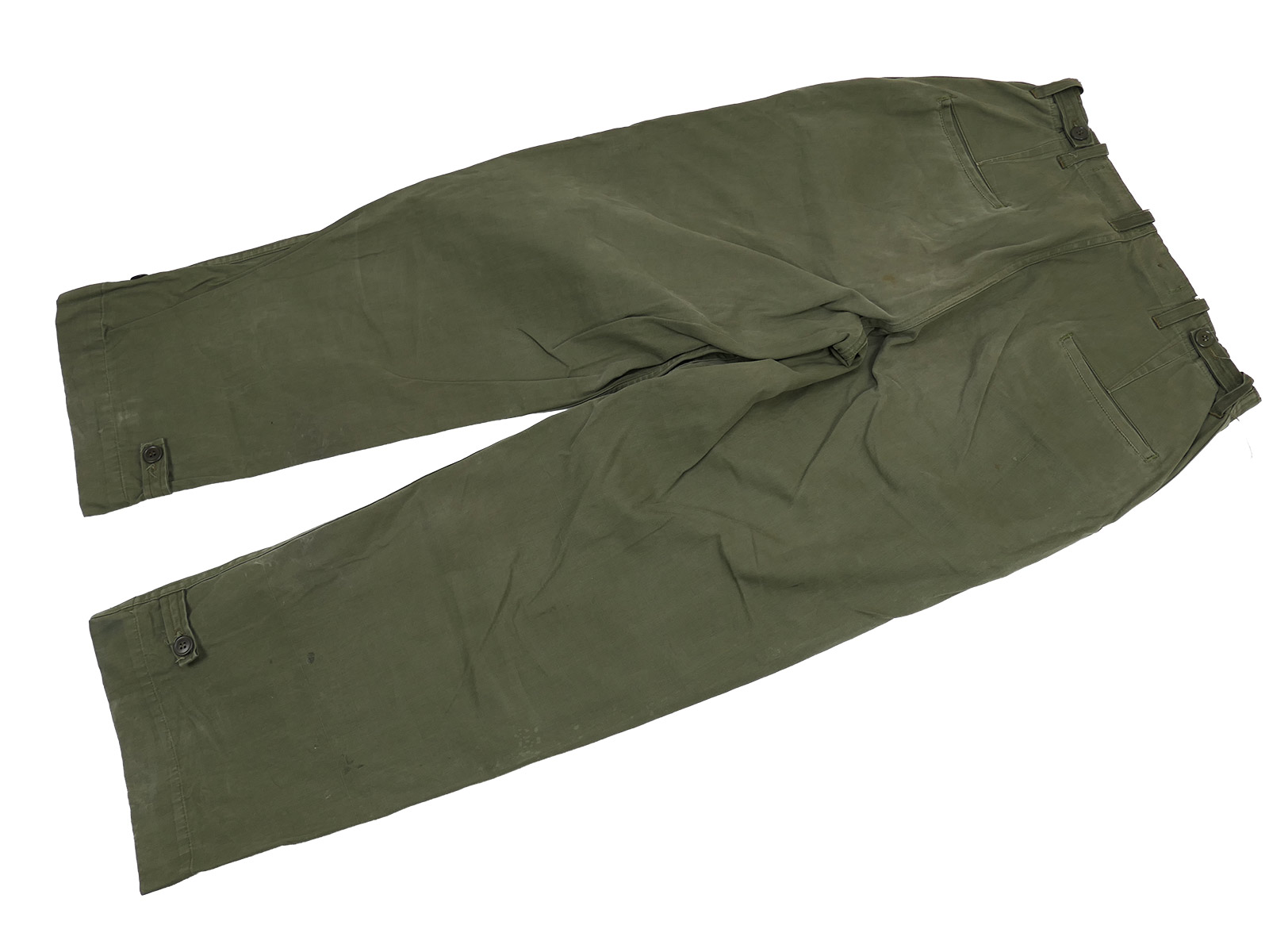 #B One-off item: US WW2 vintage M43 trousers (M1943 field trousers) – BATTLE WORN collection