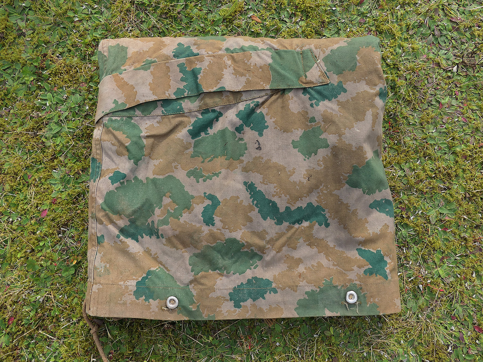 GDR NVA KVP tent fabric, floral camouflage, area camouflage, stamped ‘1963’, COLLECTION