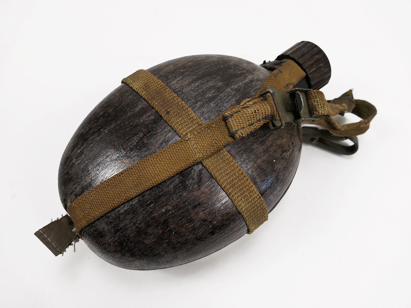 Wehrmacht DAK Afrika Korps Original Coconut Field Bottle H.R.E.42 Tropical 