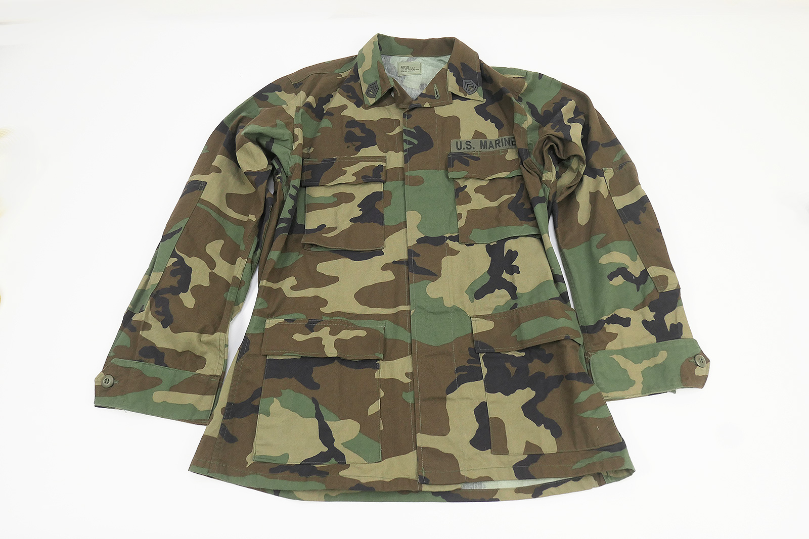 US Army USMC Field Shirt Coat Camouflage Woodland - Medium Long
